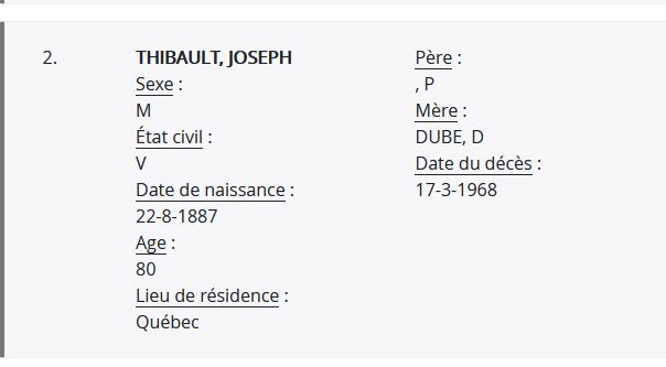 Mention du décès