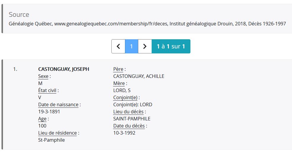 Mention du décès