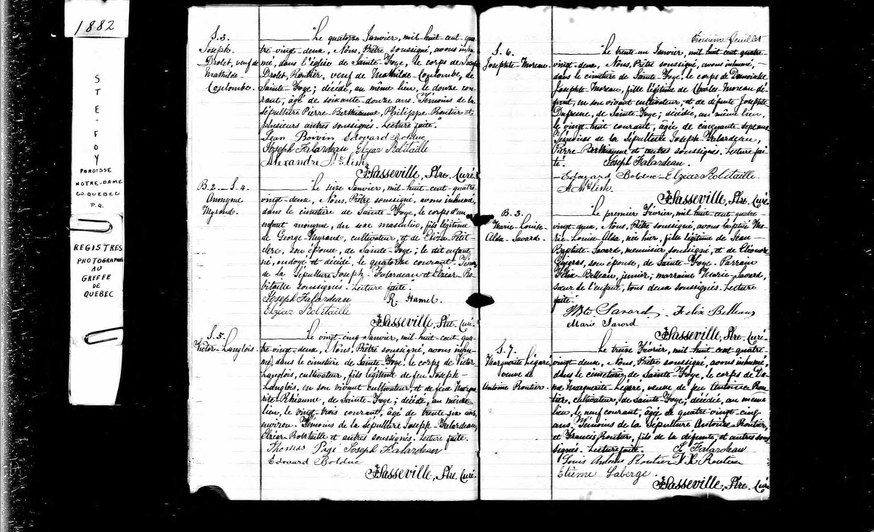 Acte de sépulture Acte de sépulture