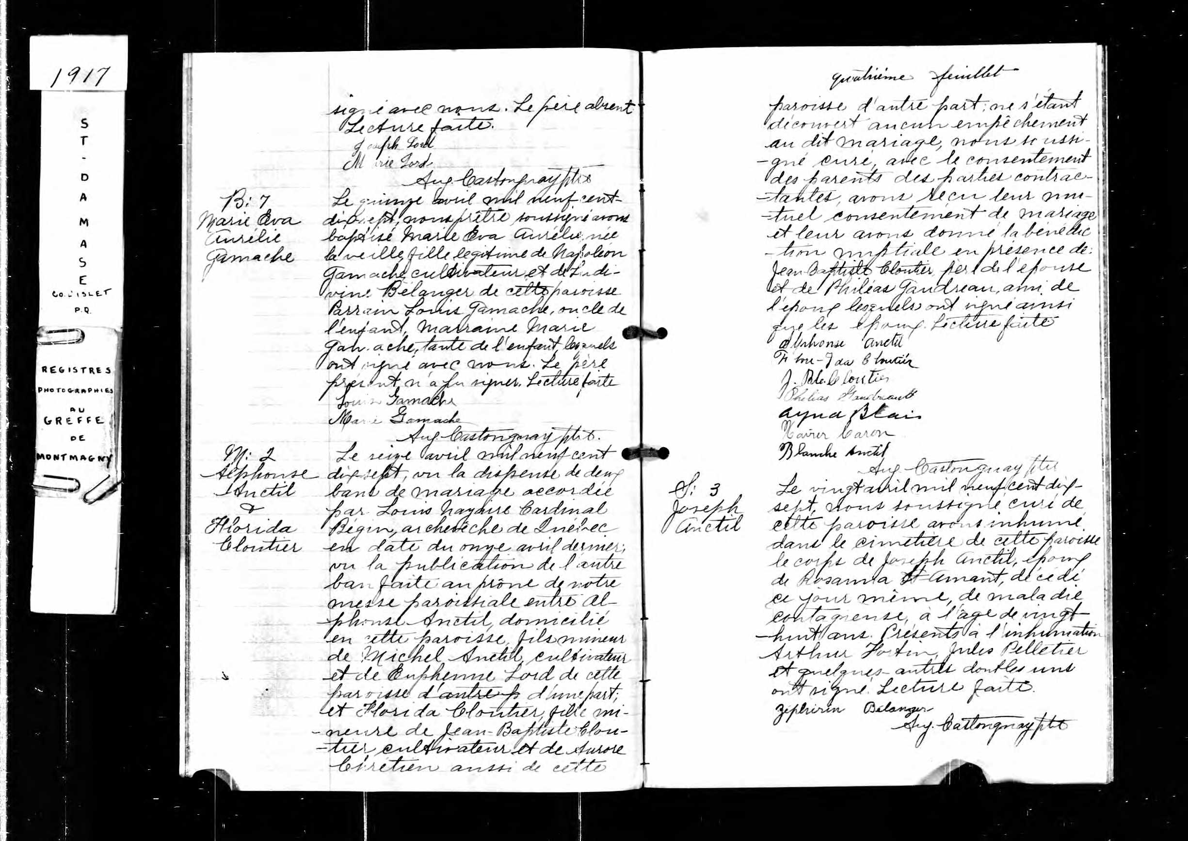 Acte de sépulture