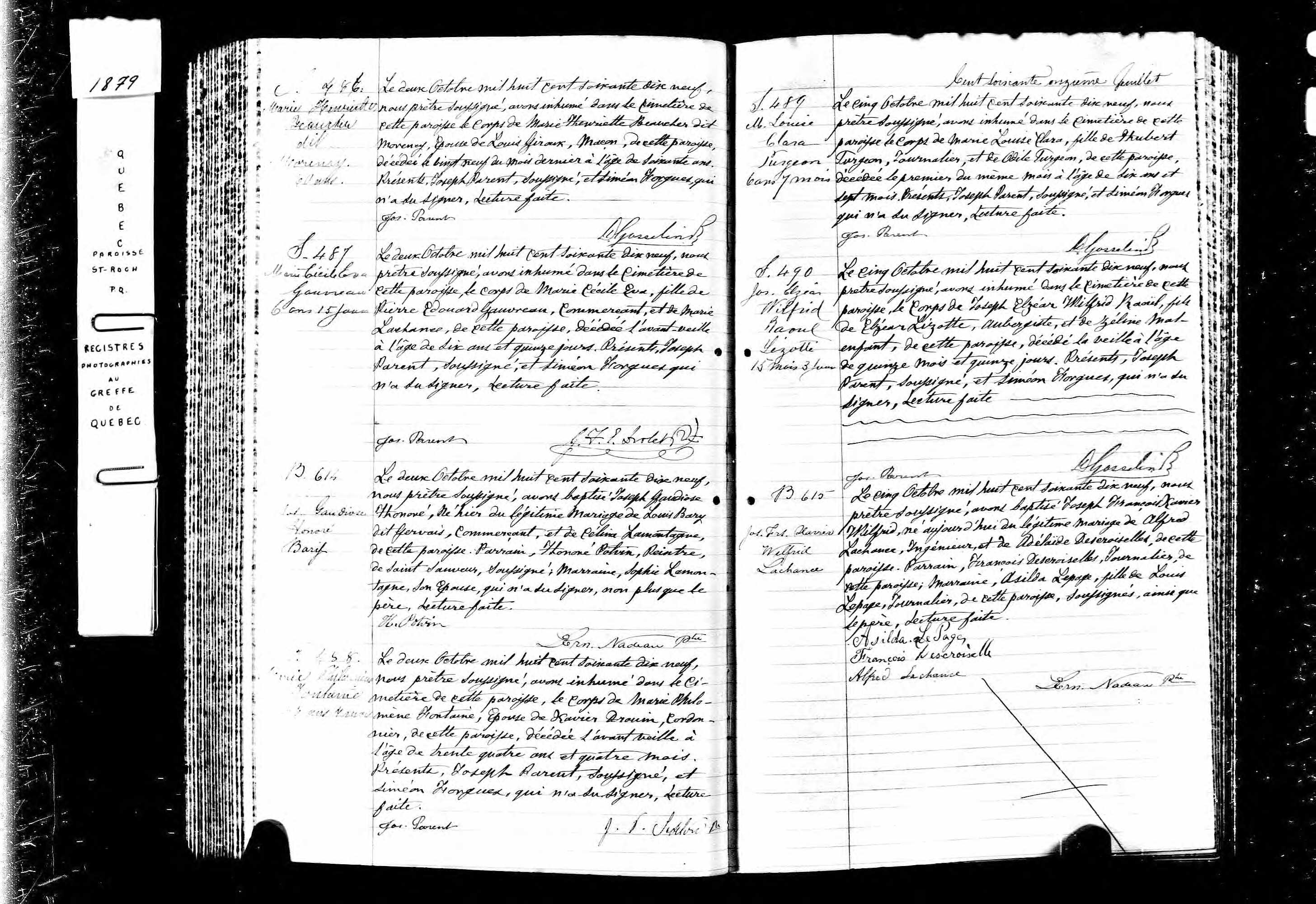 Acte de sépulture Acte de sépulture