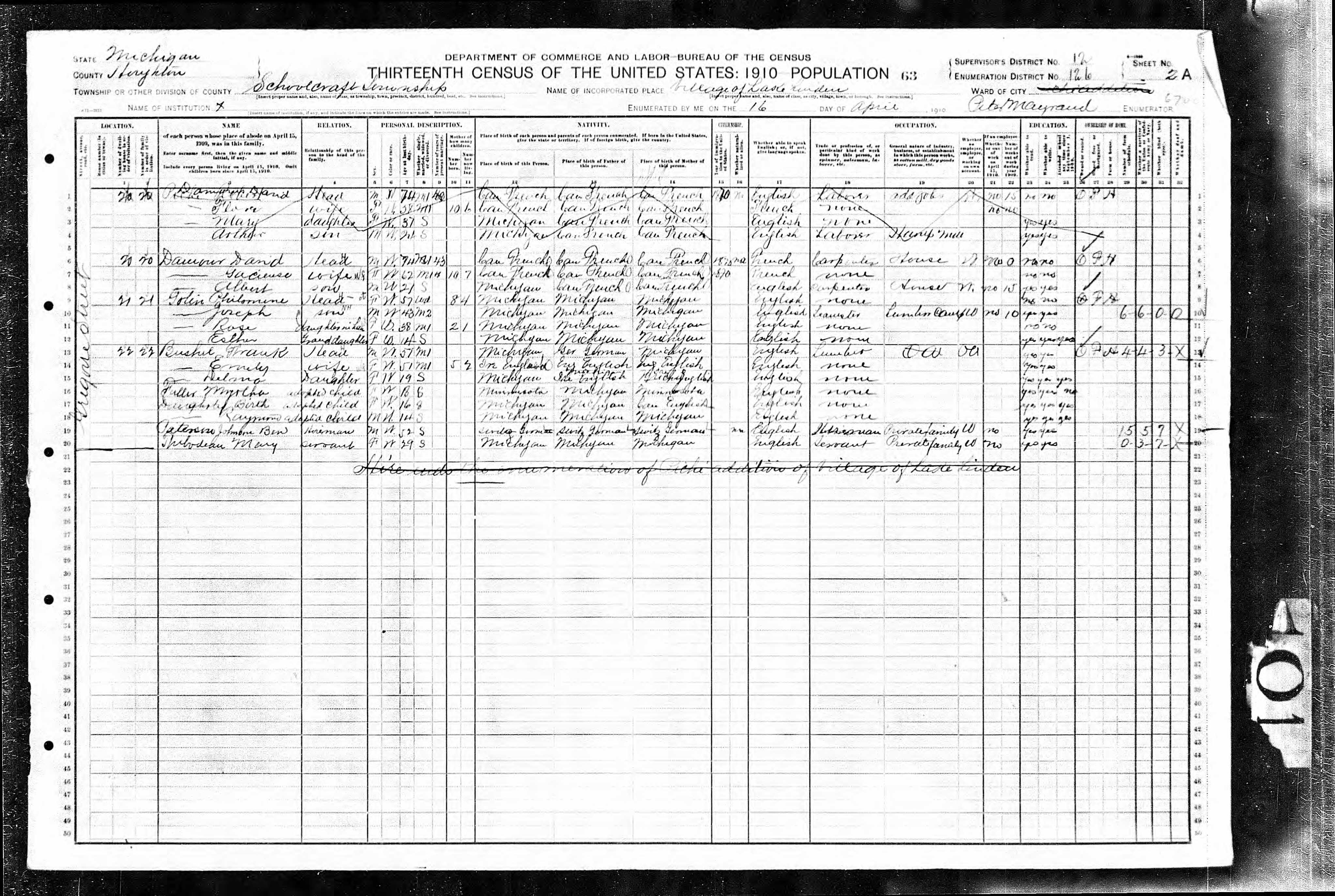 Recensement fédéral américain 1910