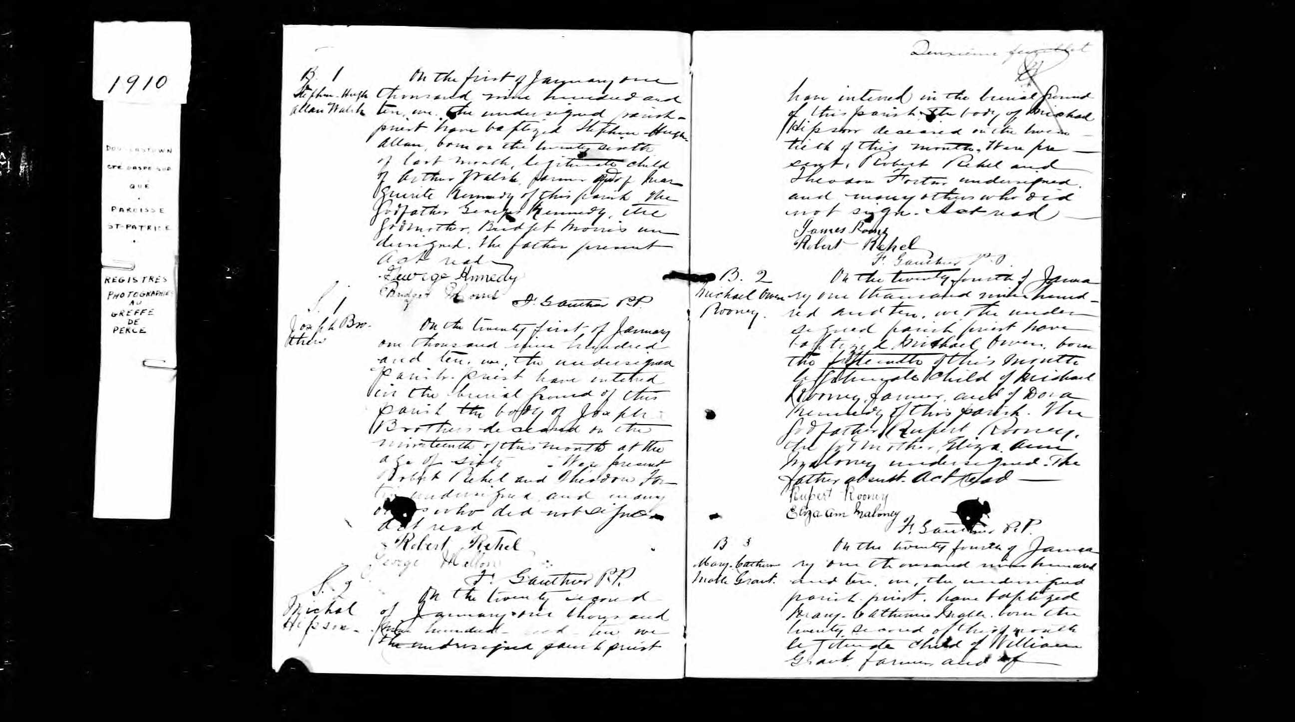 Acte de sépulture