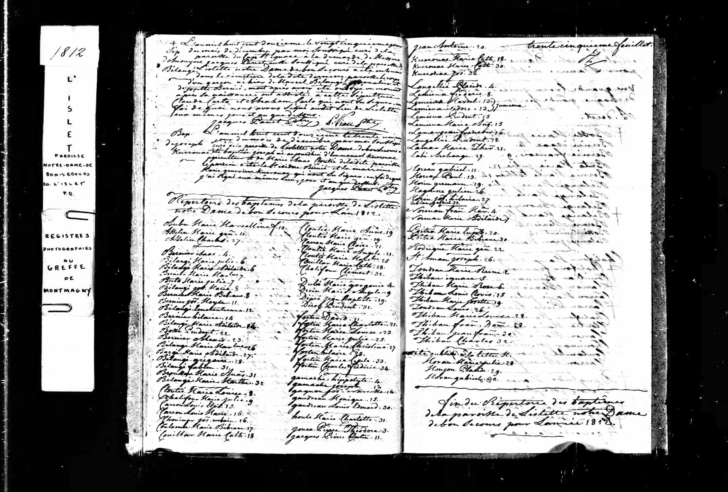 Acte de baptême Acte de baptême