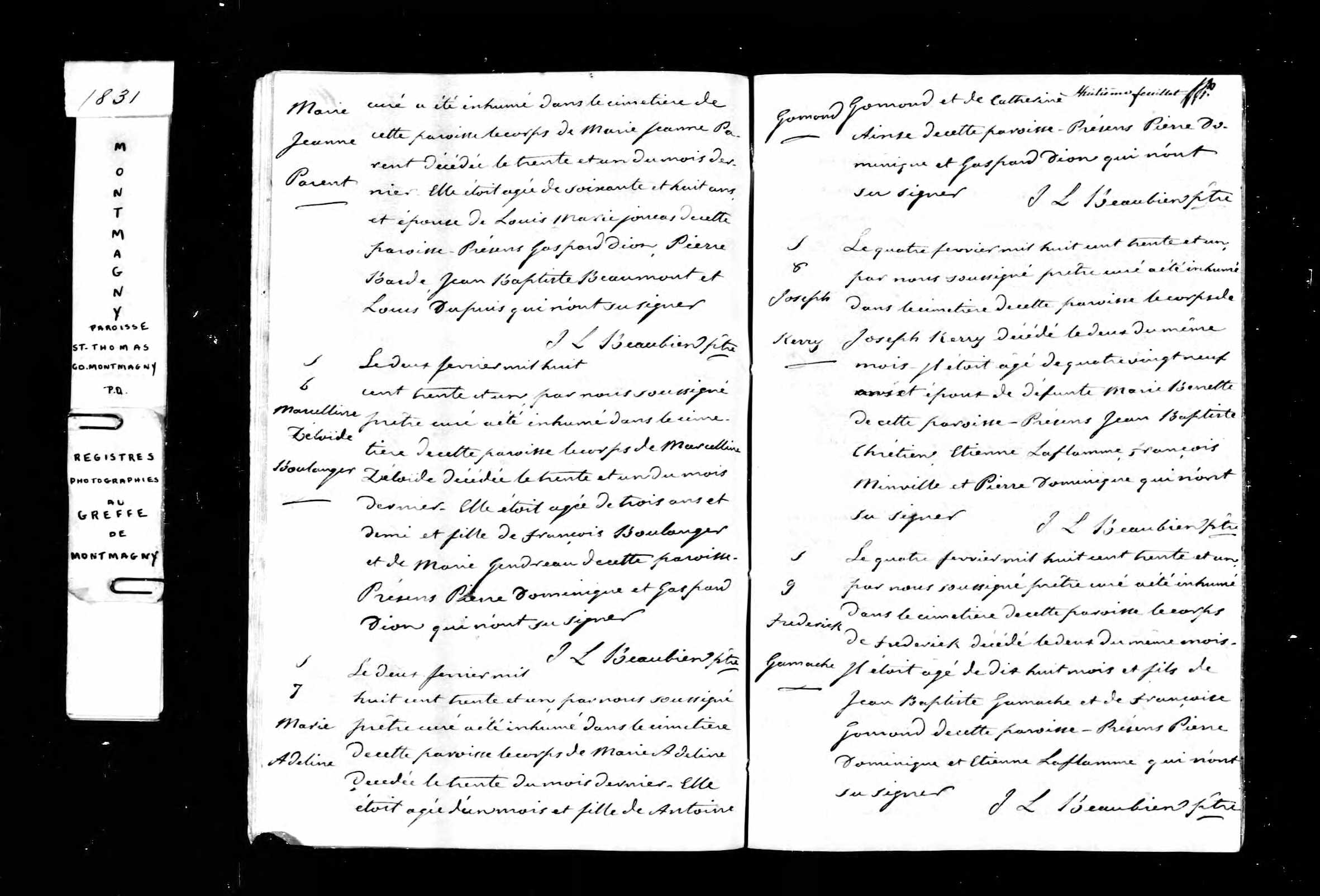 Acte de sépulture