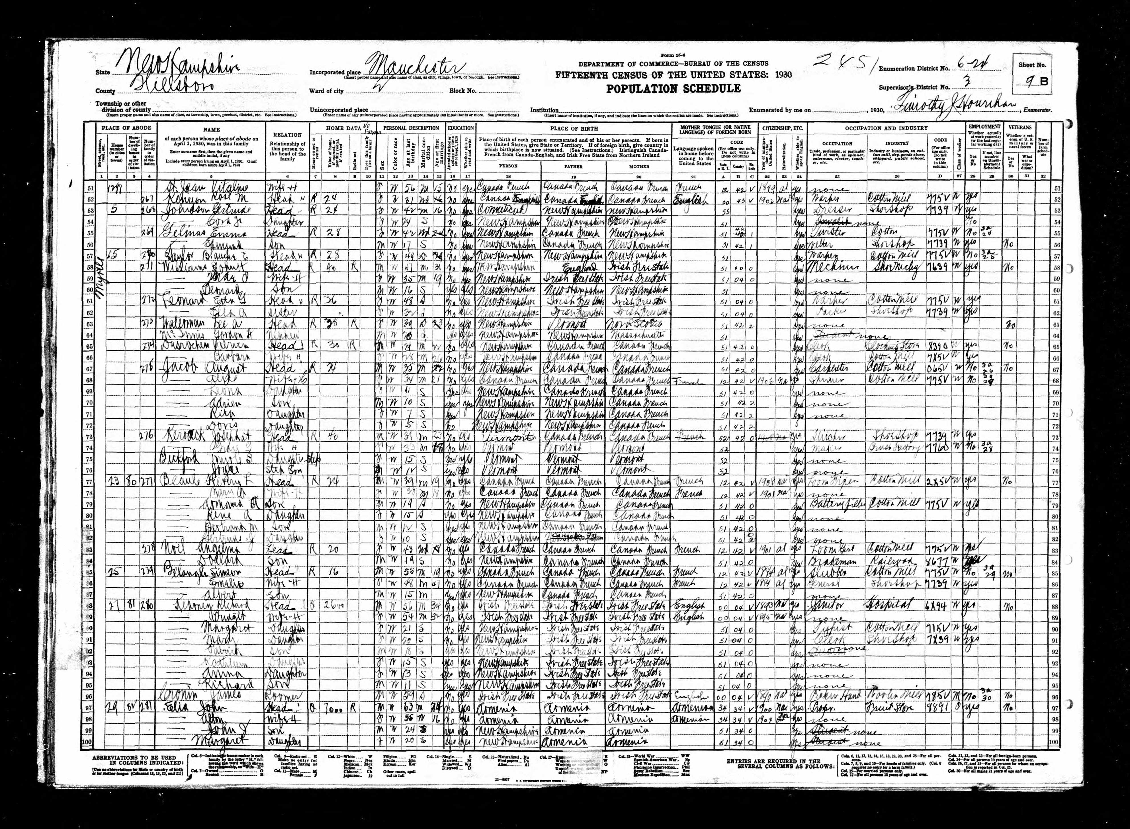 Recensement fédéral américain 1930