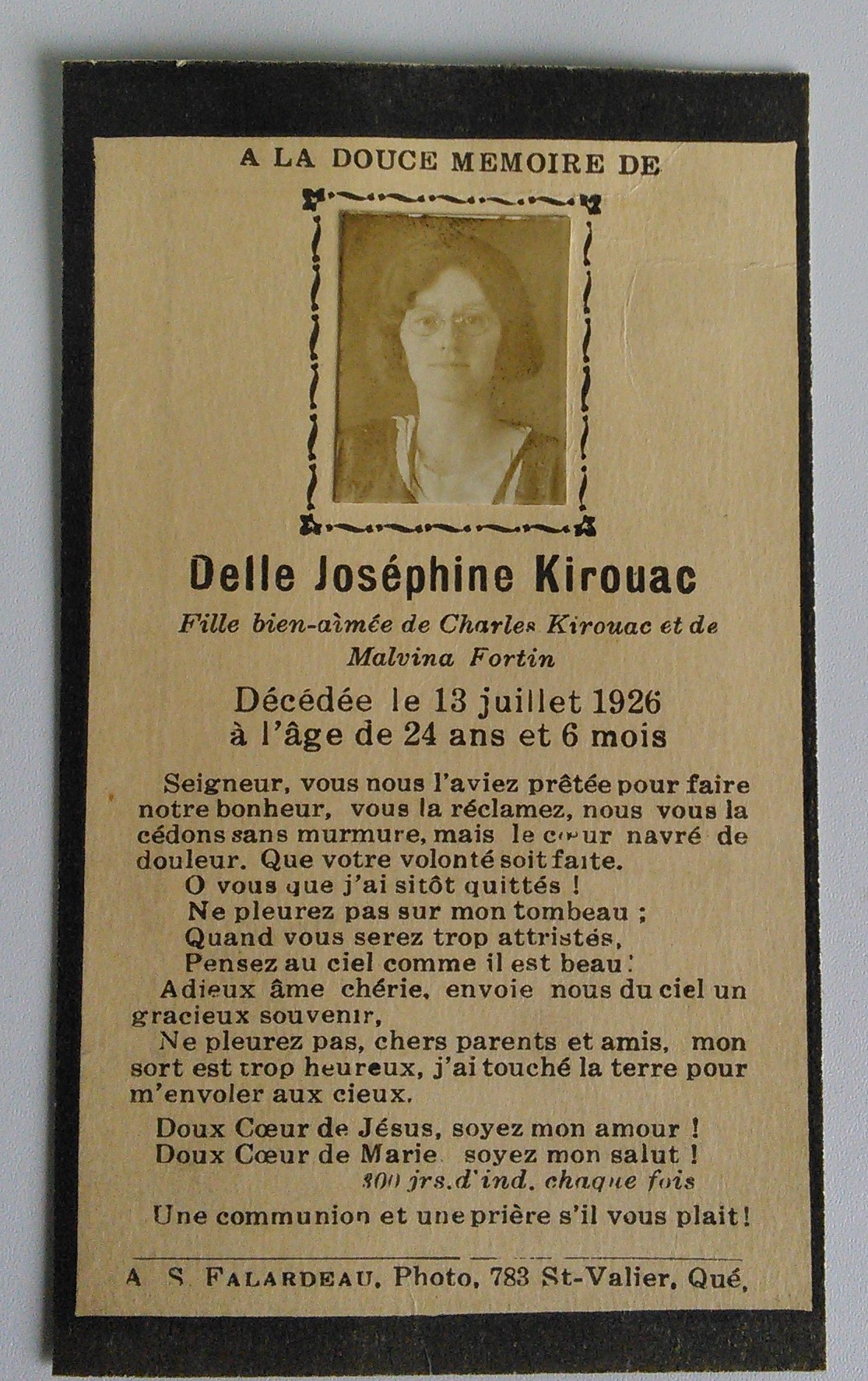 Carte mortuaire