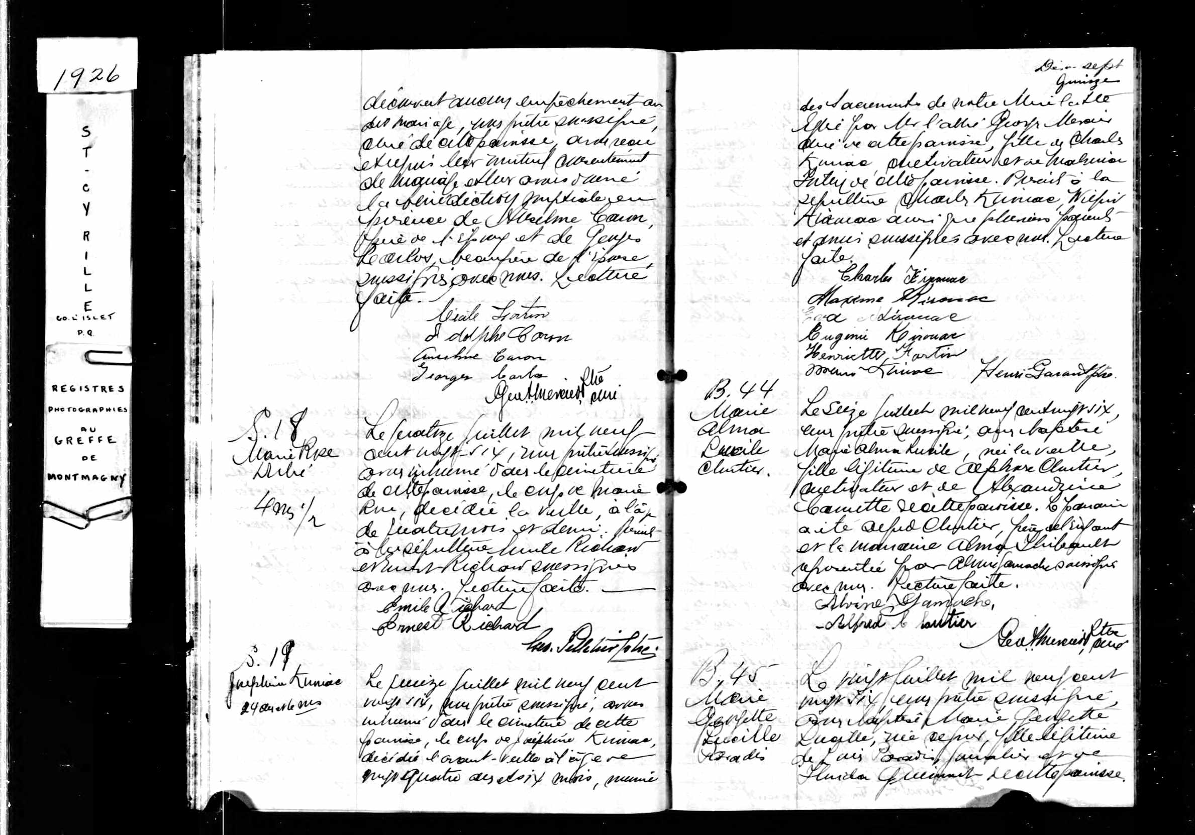 Acte de sépulture