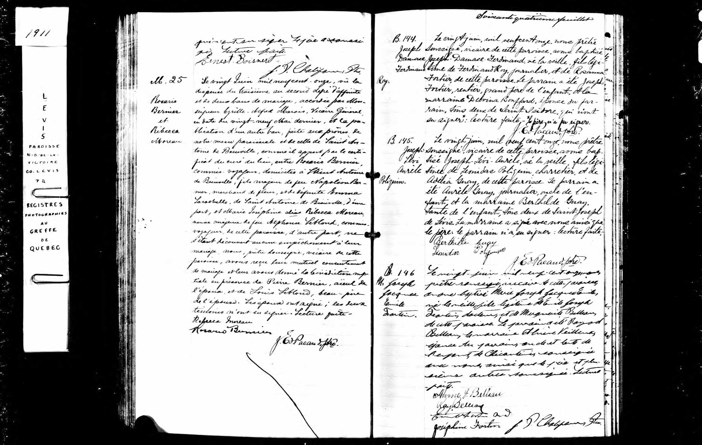Acte de mariage en secondes noces