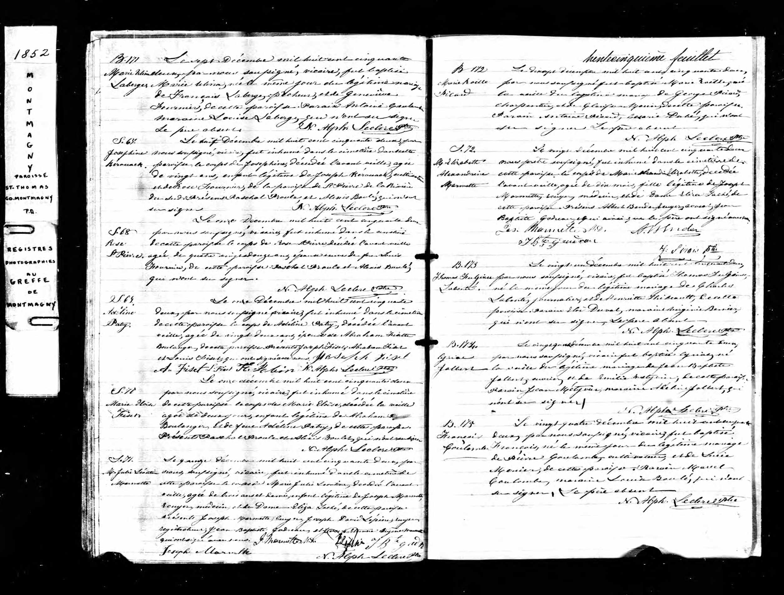 Acte de sépulture