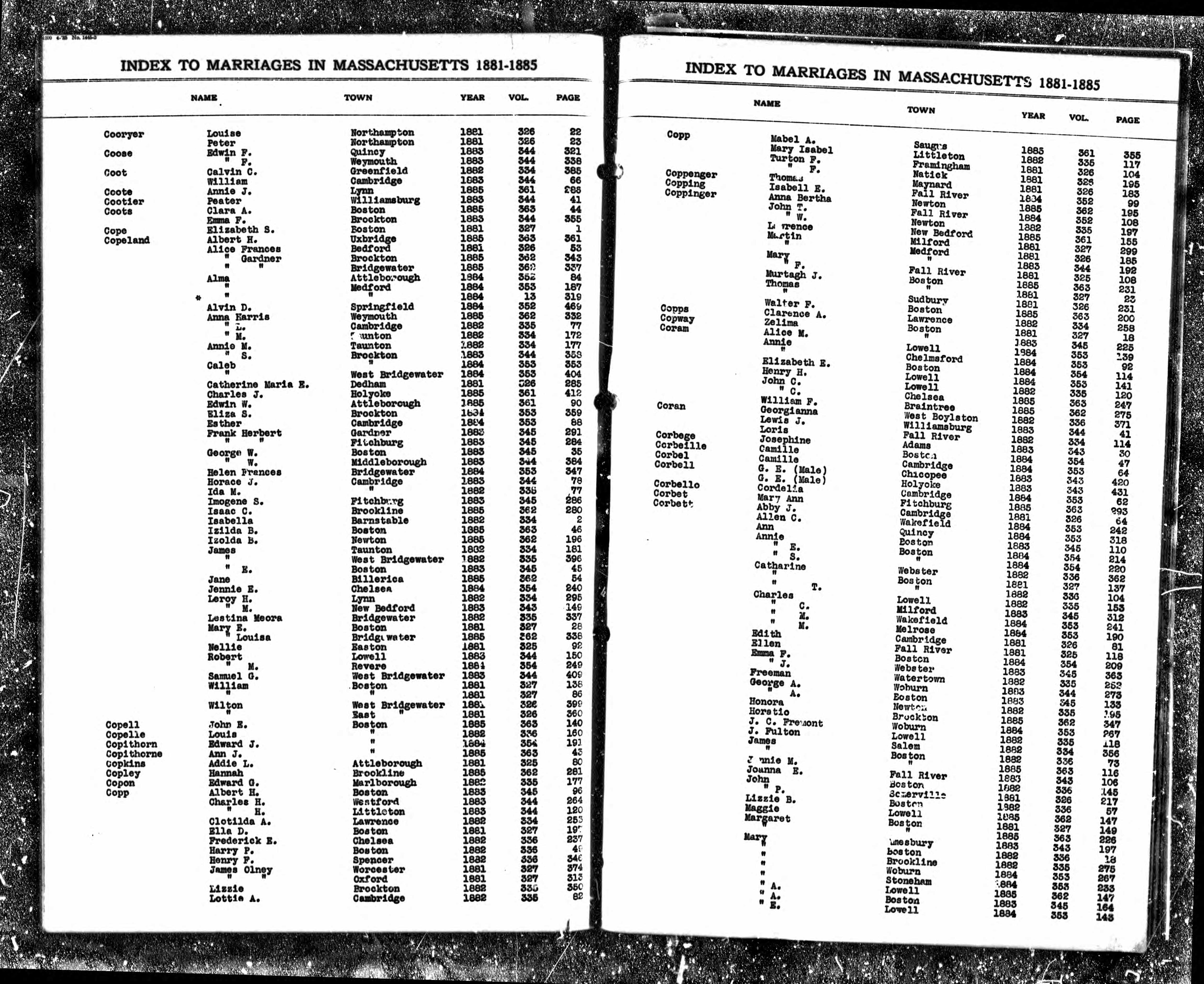 Mention de l'année du mariage