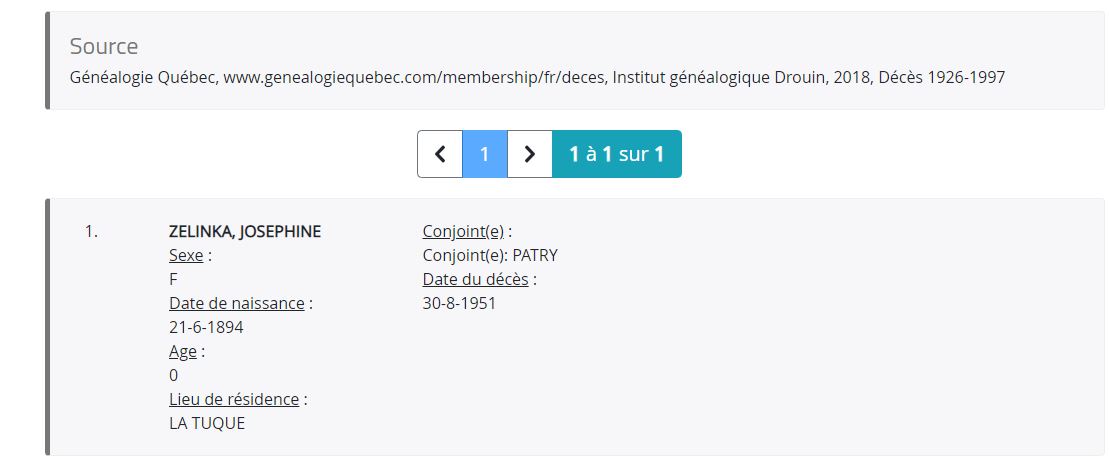 Mention du décès