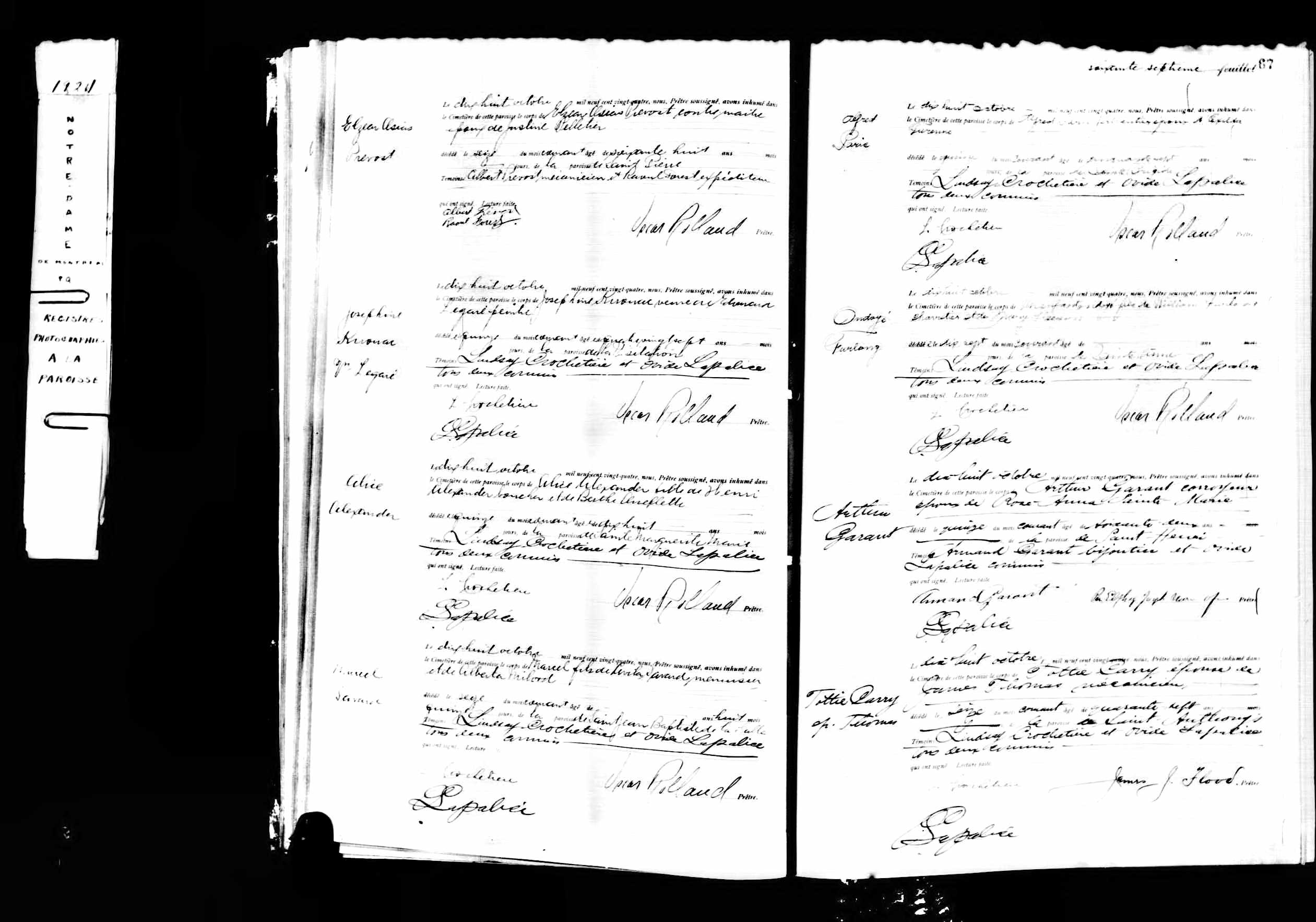 Acte de sépulture