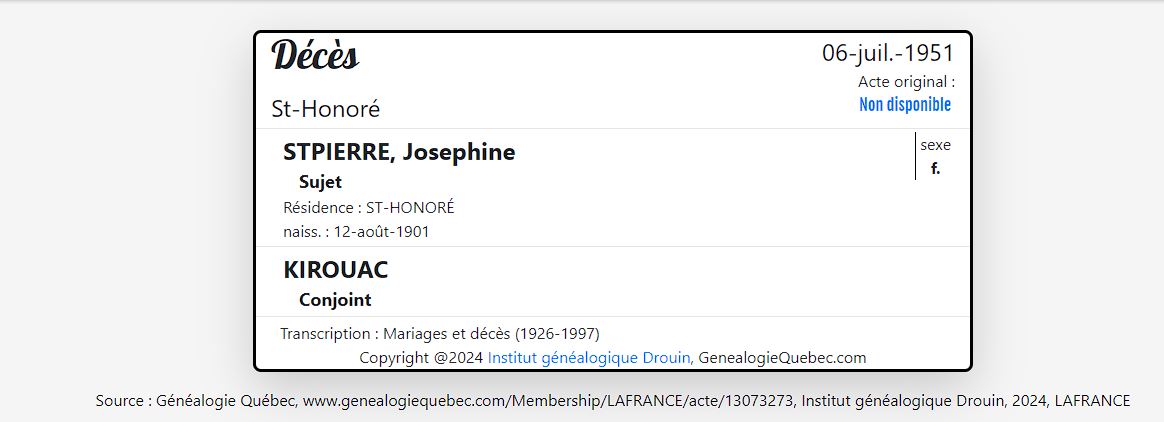Mention du décès