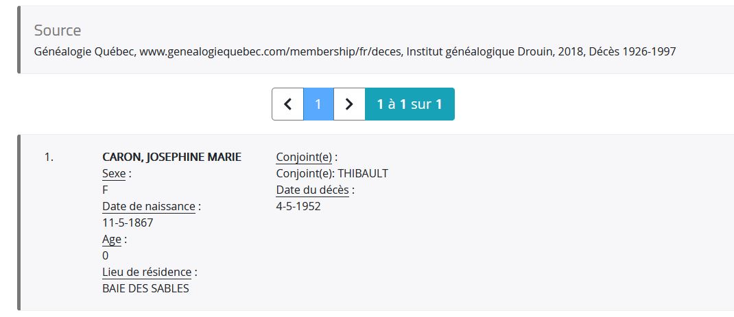Mention du décès