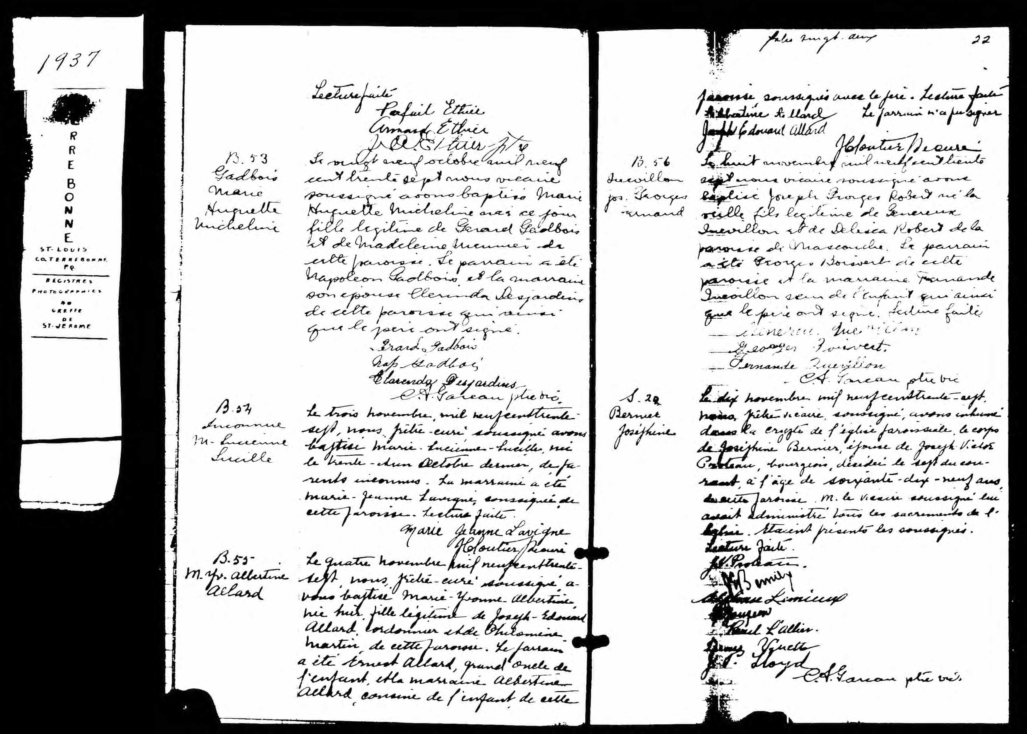 Acte de sépulture