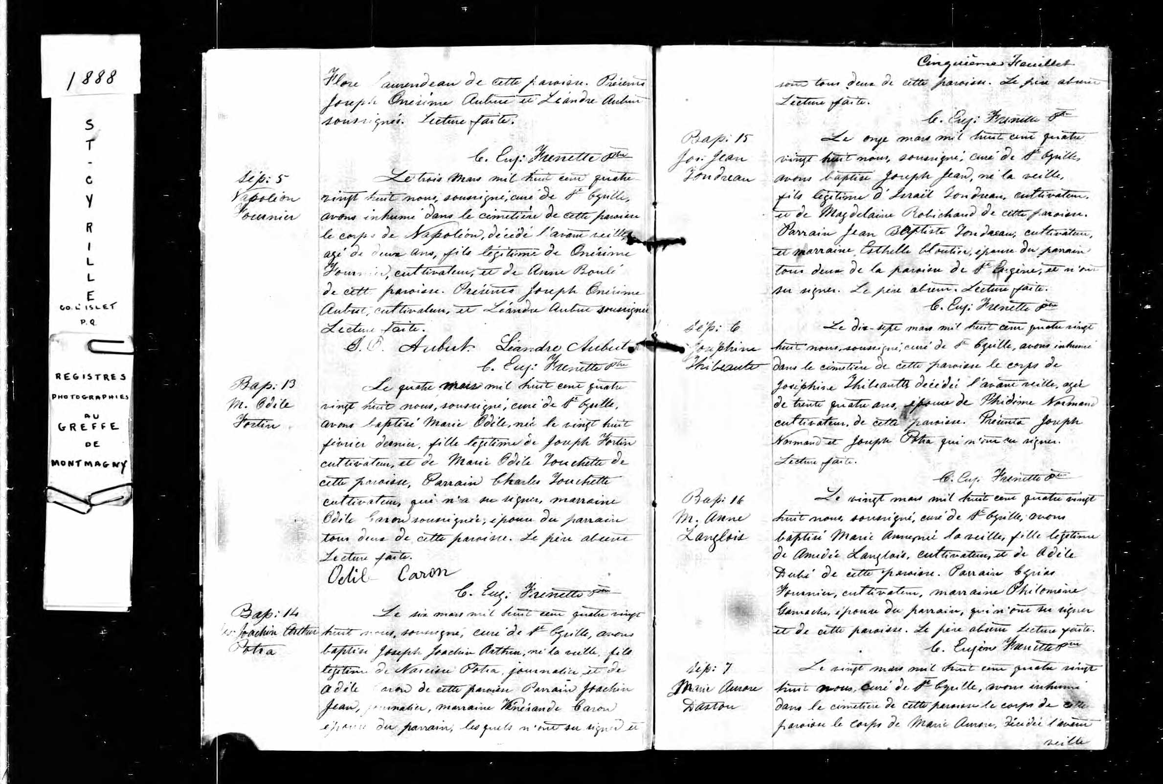 Acte de sépulture