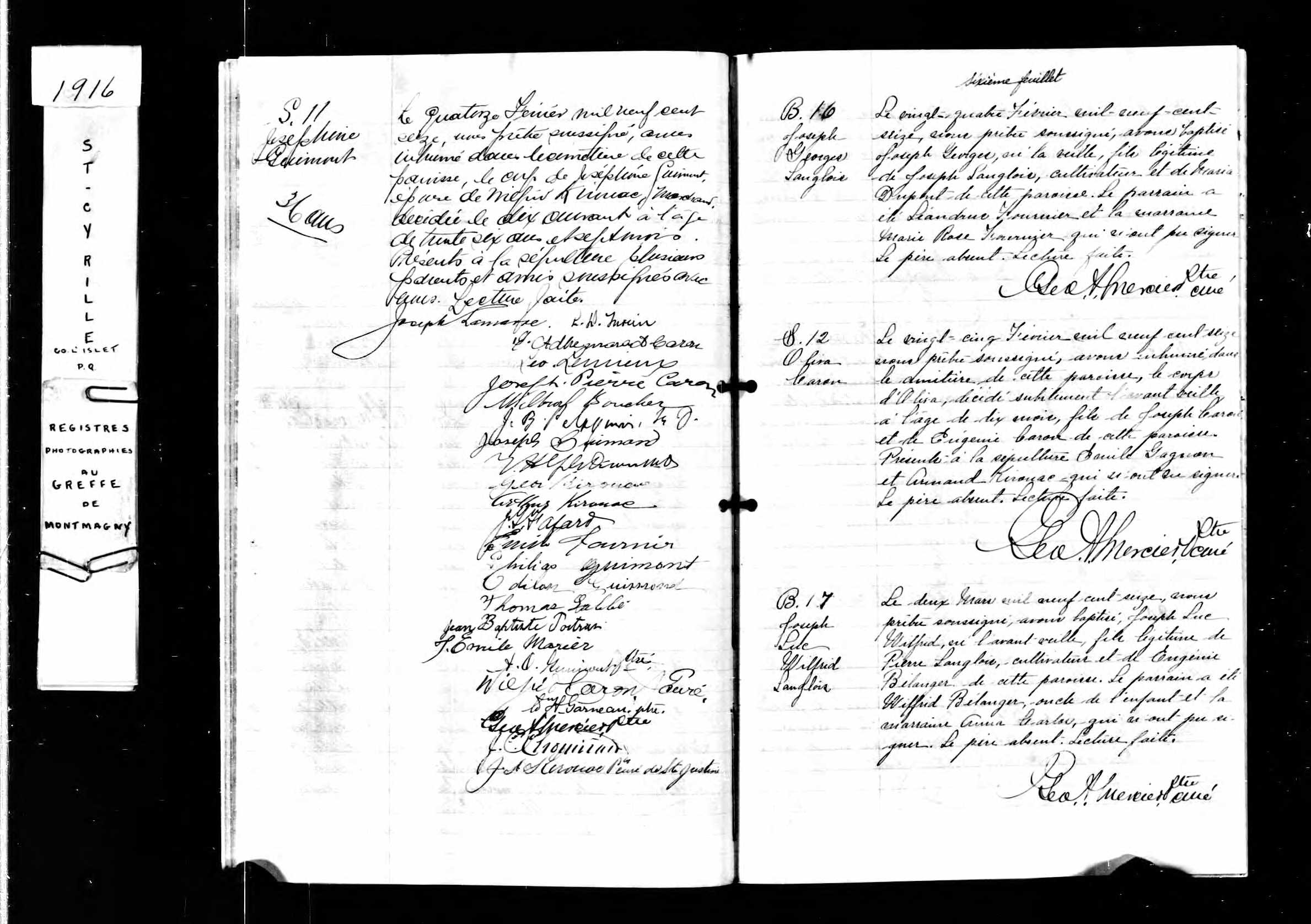 Acte de sépulture