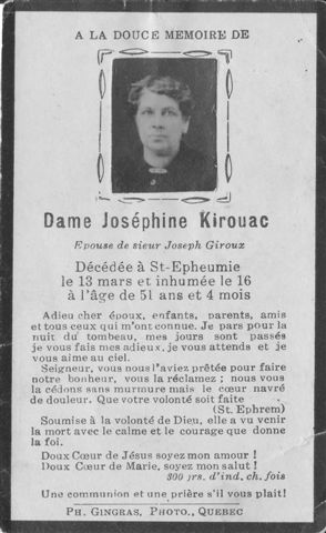 Carte mortuaire Carte mortuaire