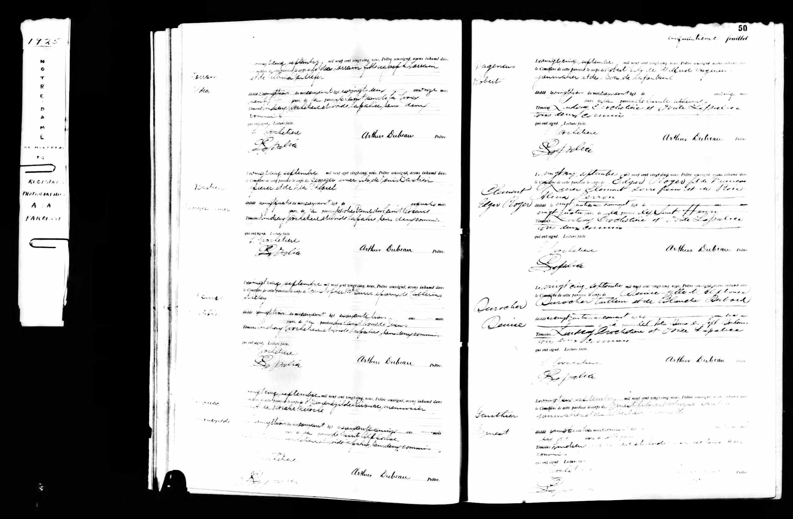 Acte de sépulture