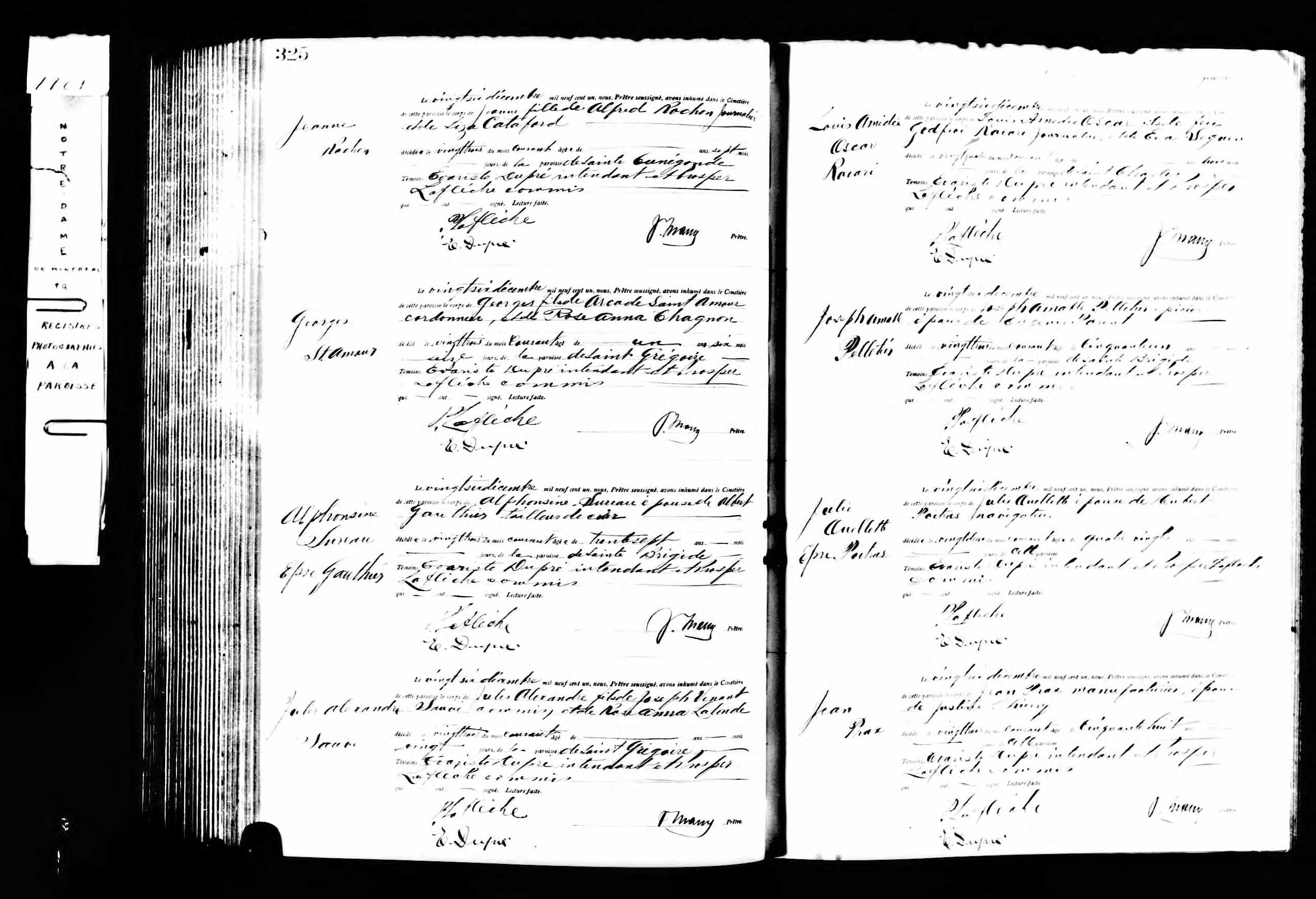 Acte de sépulture
