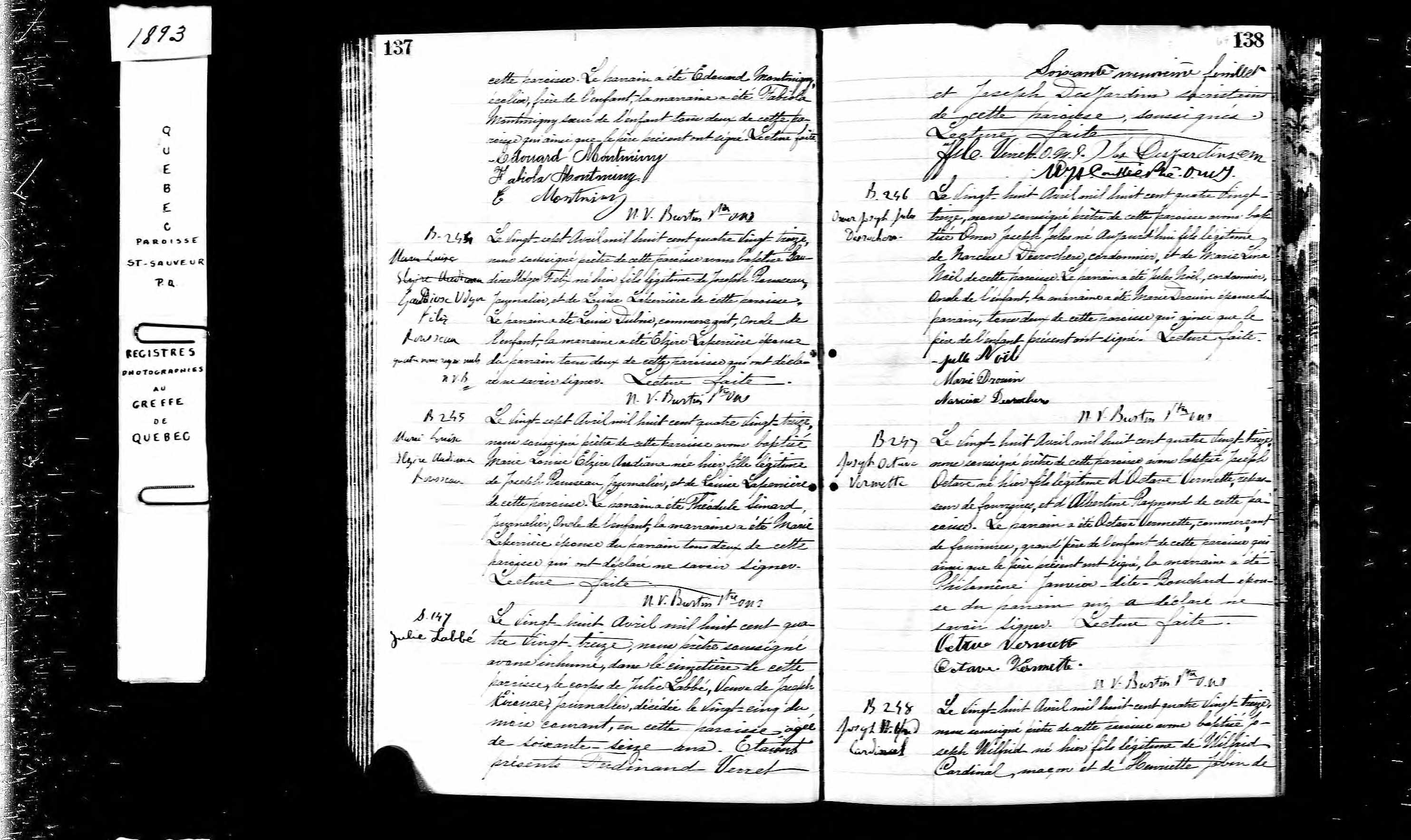 Acte de sépulture