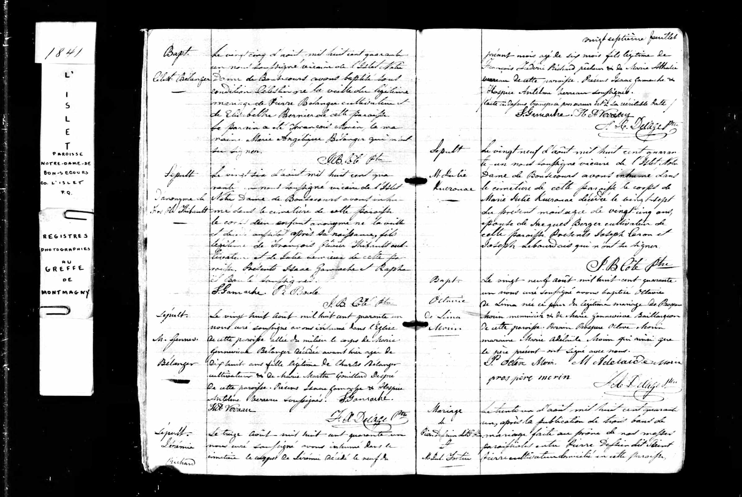 Acte de sépulture