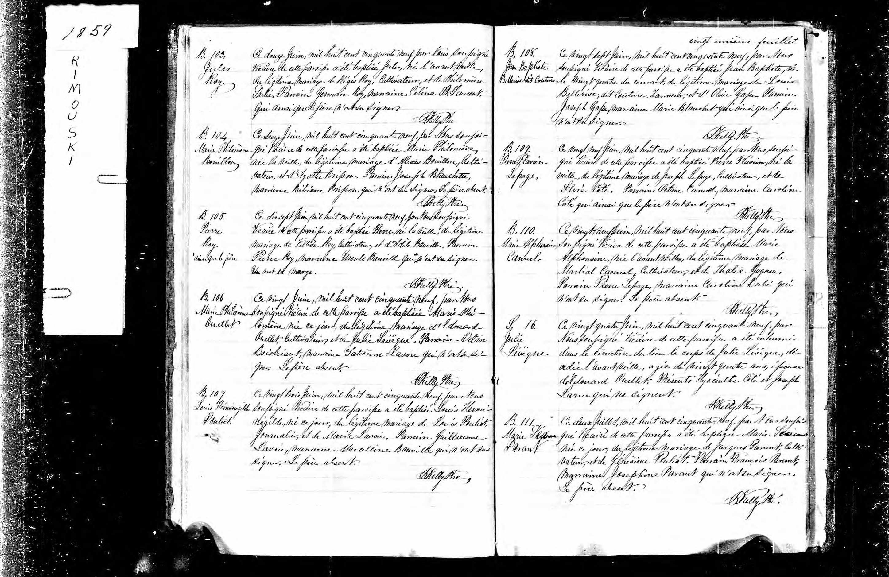 Acte de sépulture