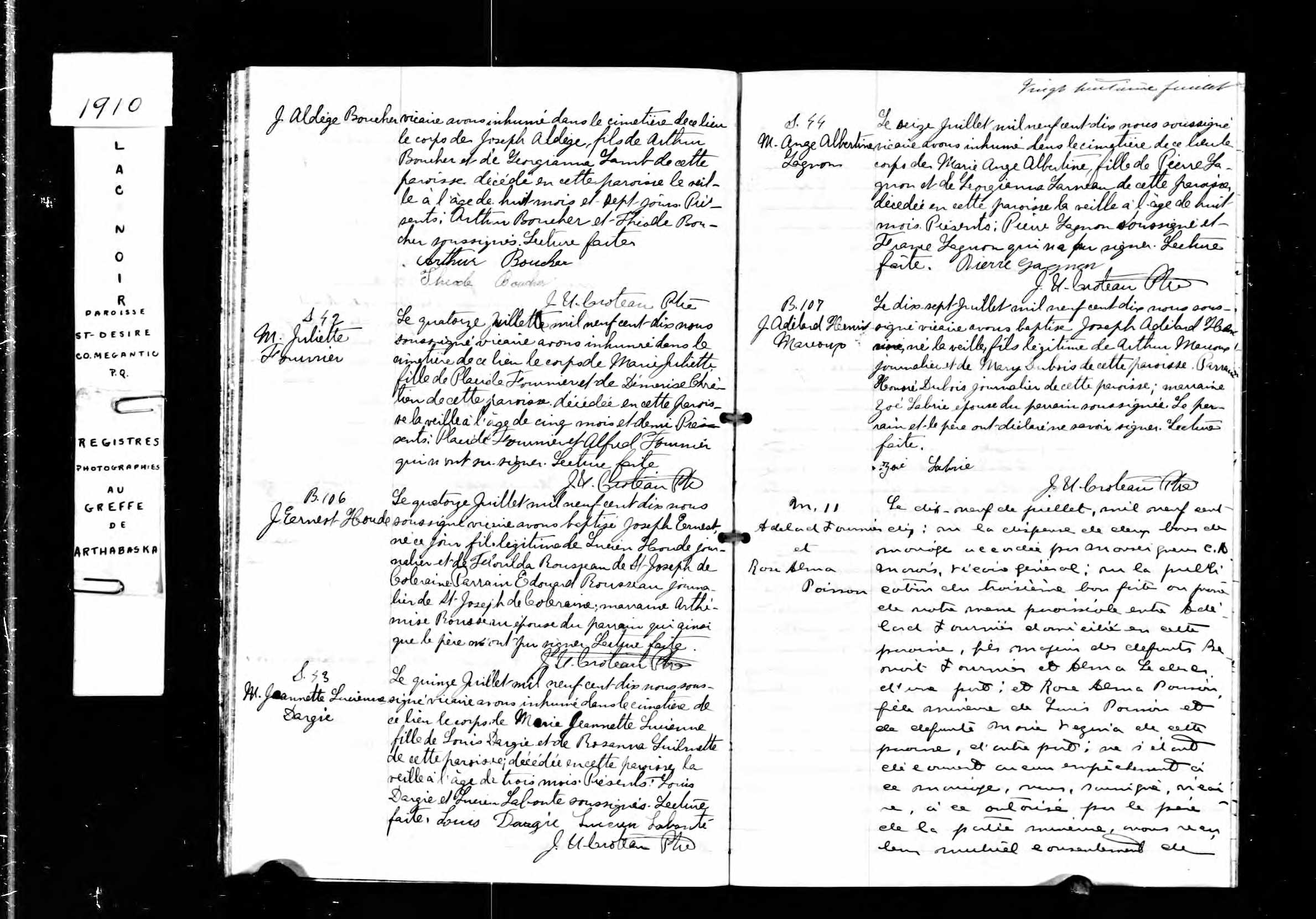 Acte de sépulture