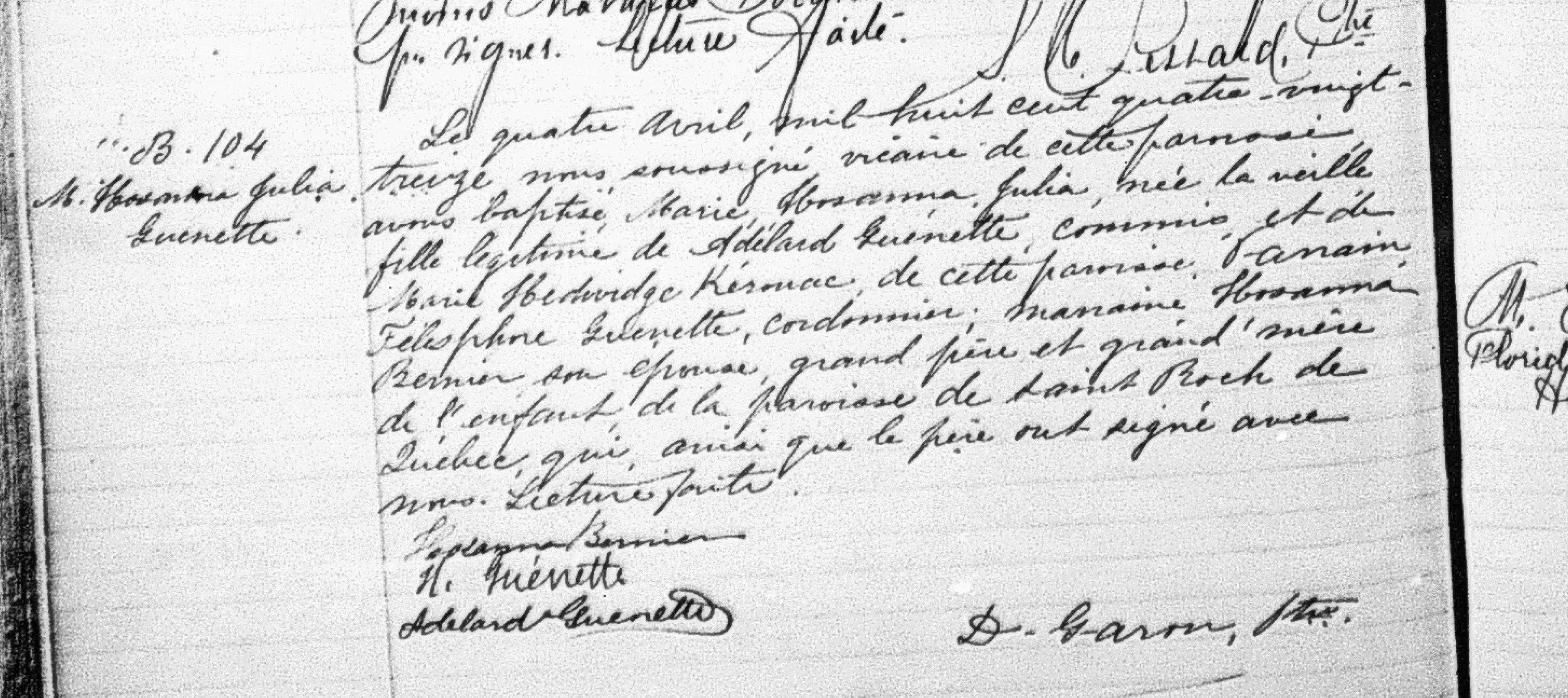 Acte de baptême