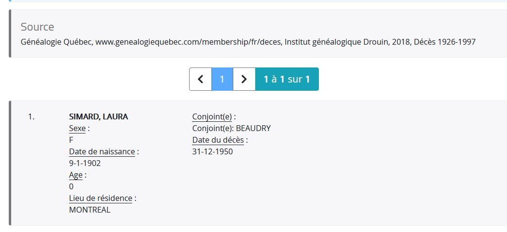 Mention du décès