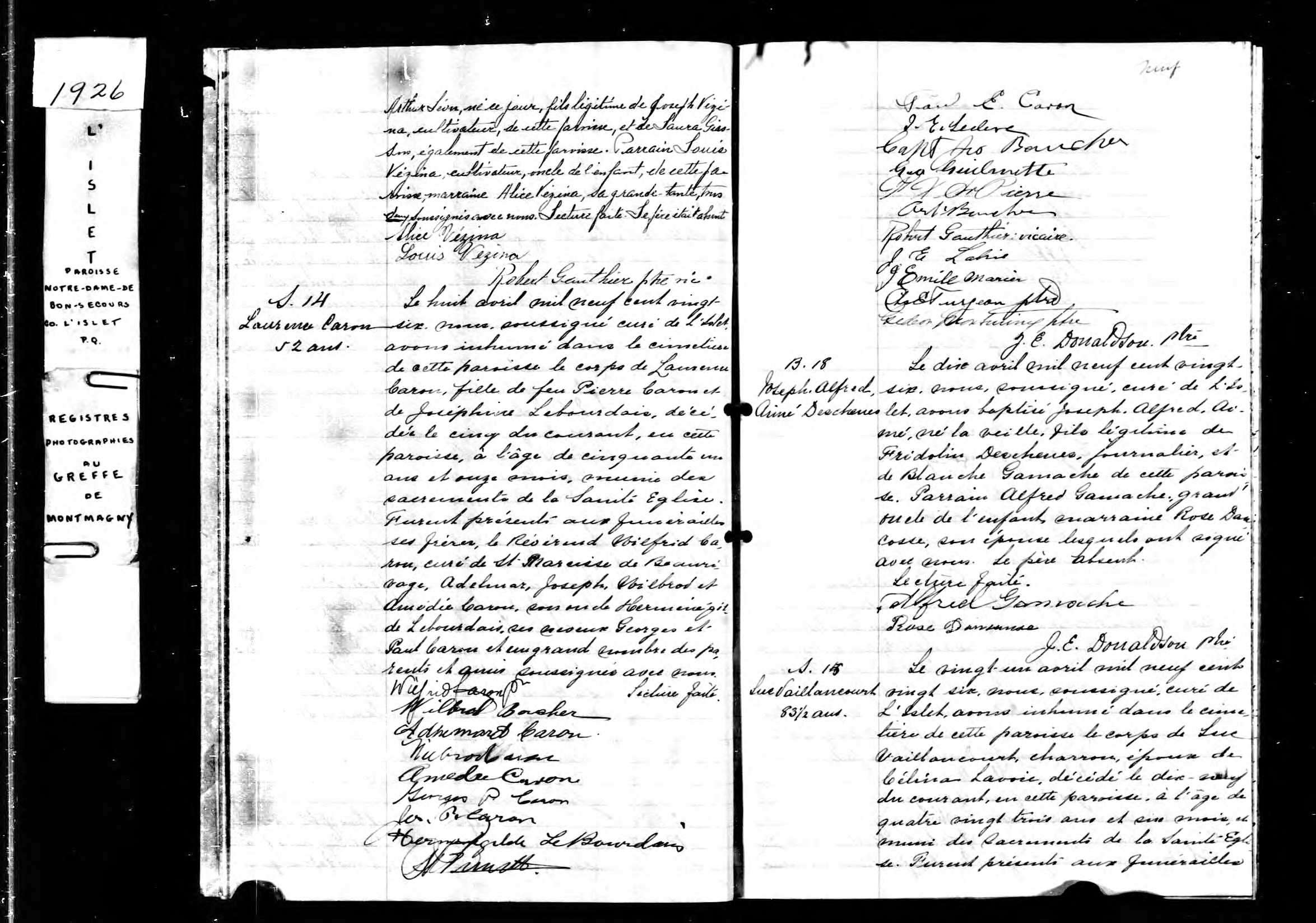 Acte de sépulture