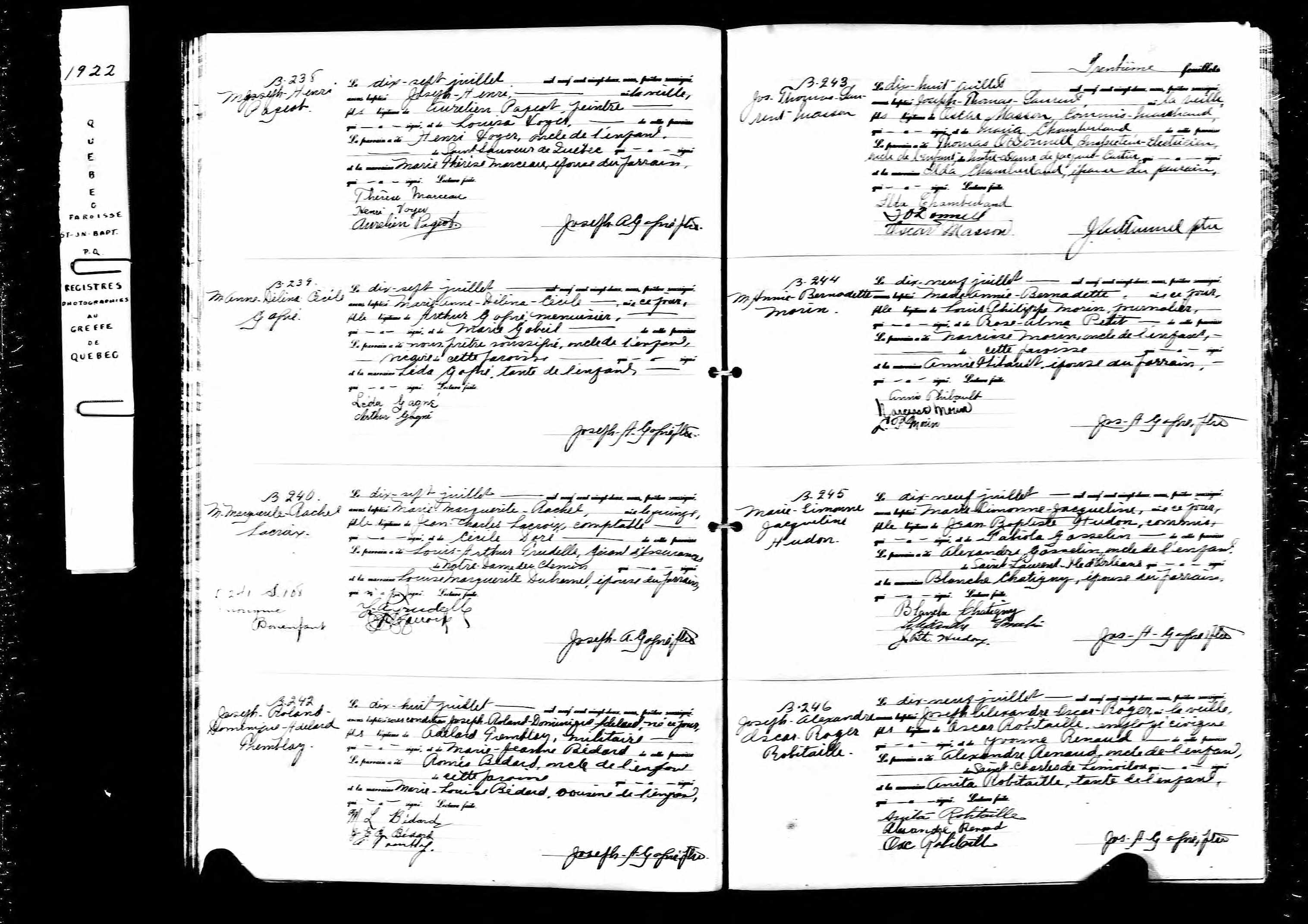 Acte de baptême