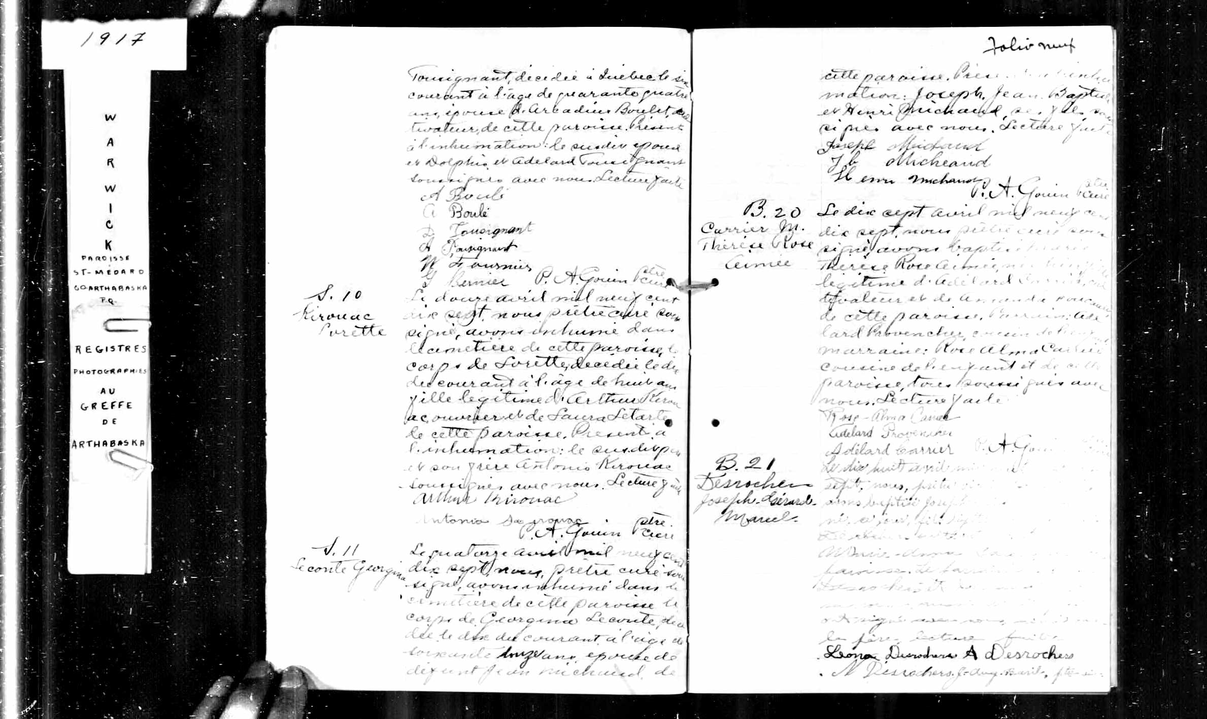 Acte de sépulture