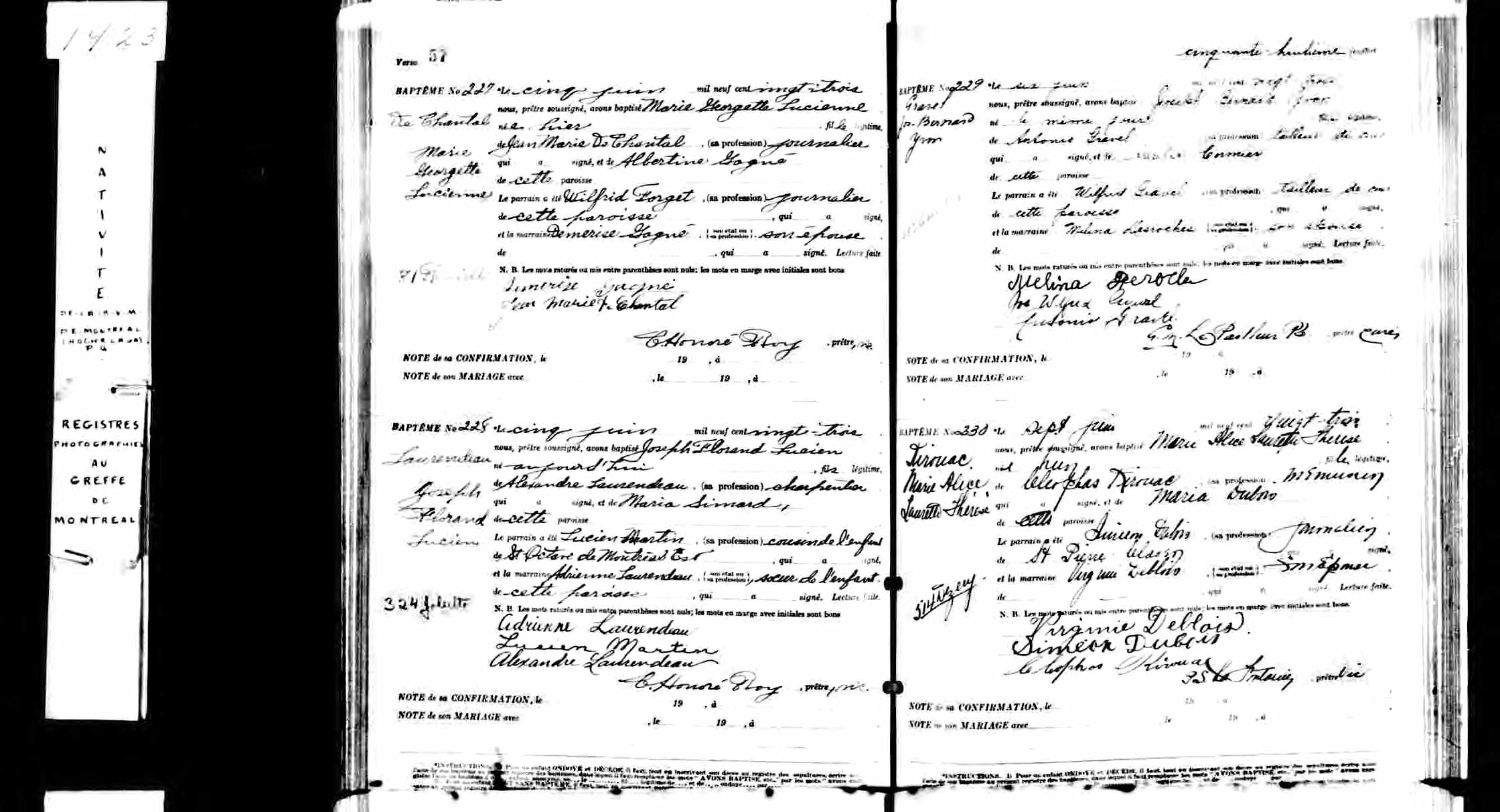 Acte de baptême