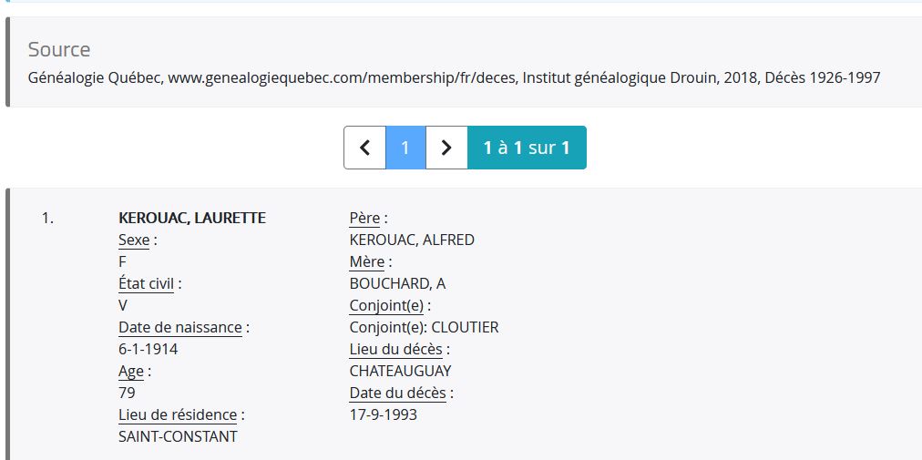 Mention du décès