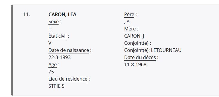 Mention du décès