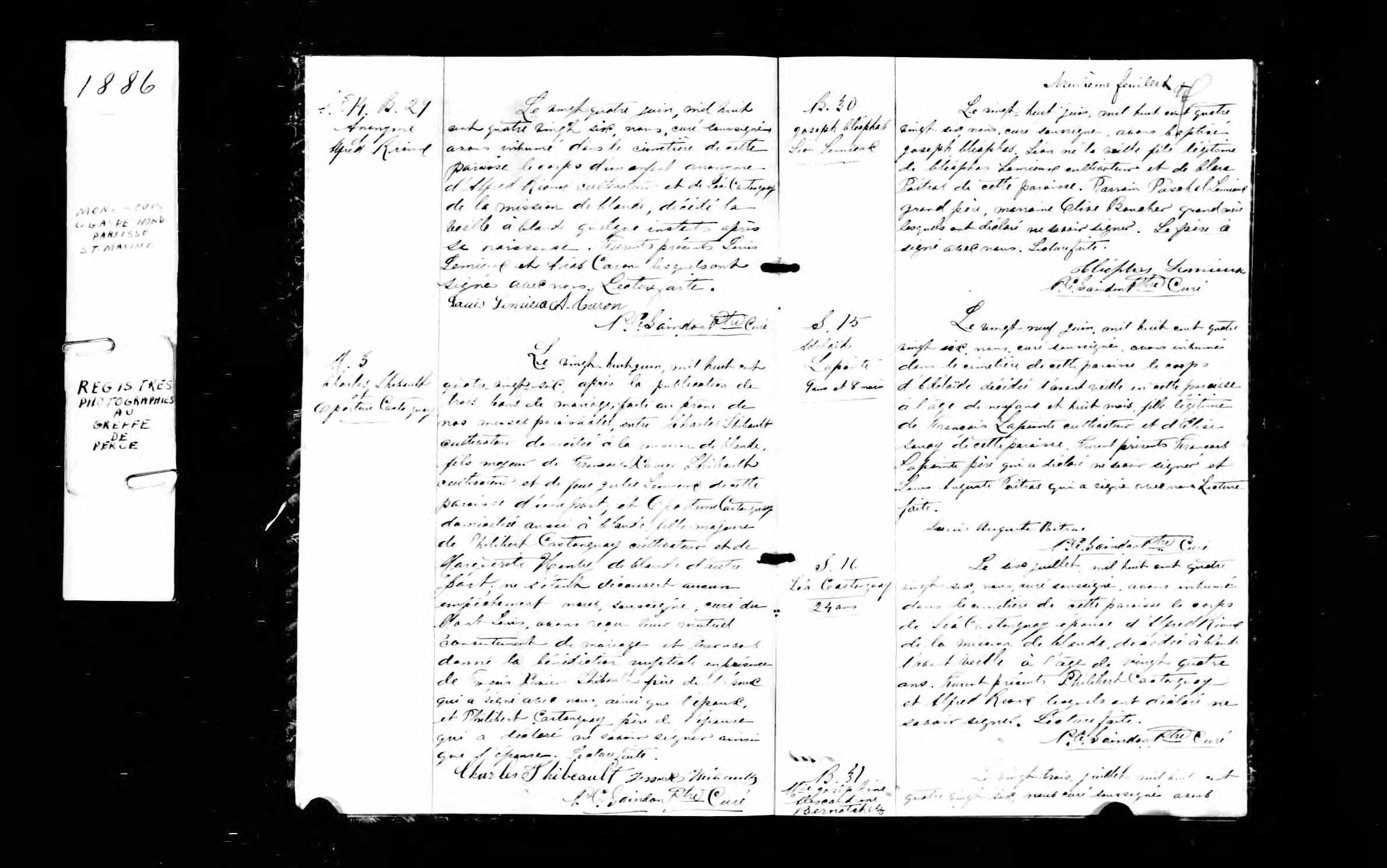 Acte de sépulture