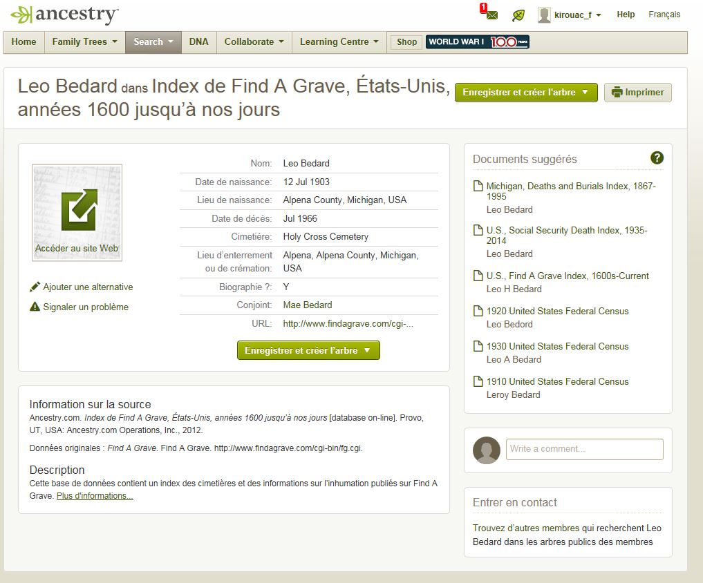 2e mention de la date de naissance