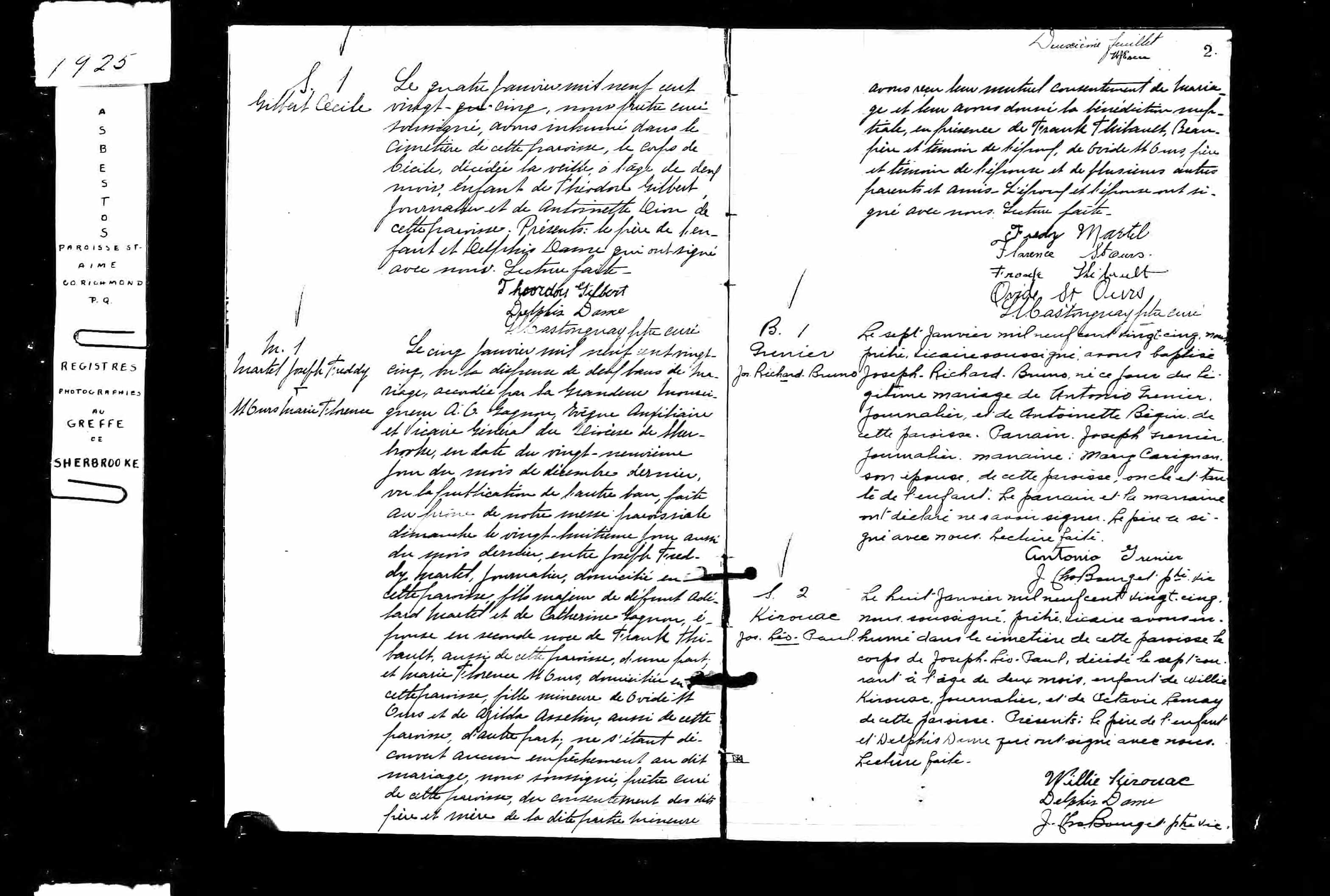 Acte de sépulture