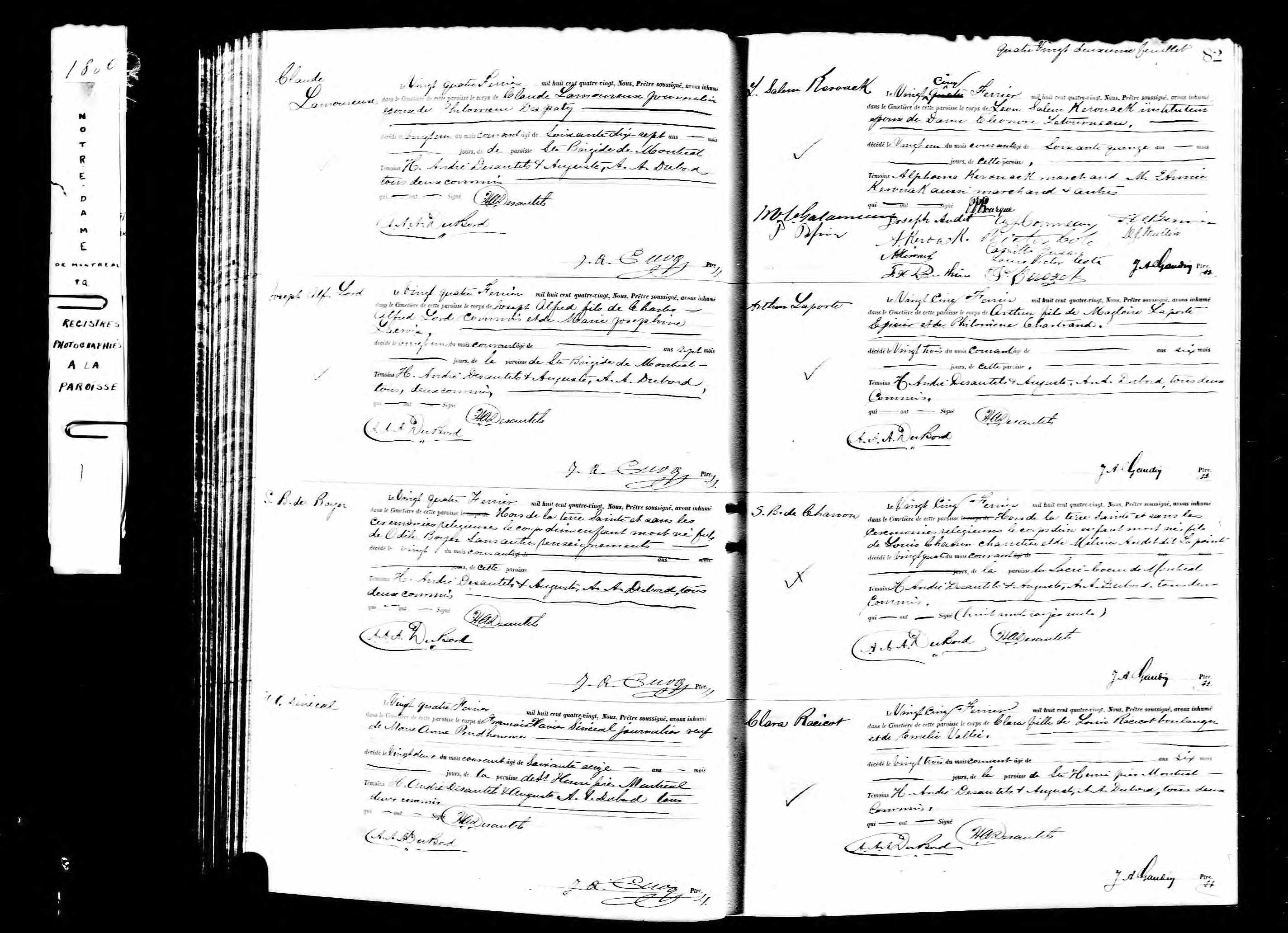 Acte de sépulture