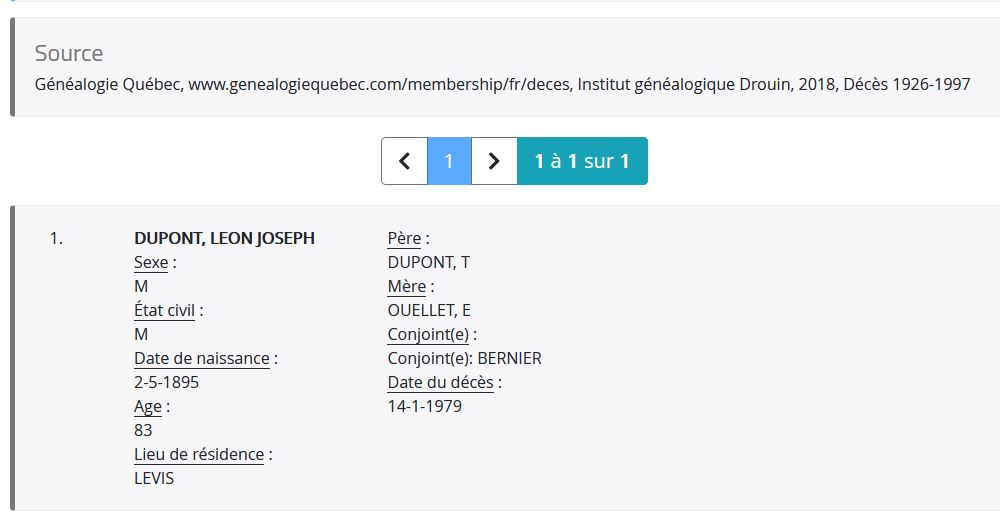Mention du décès