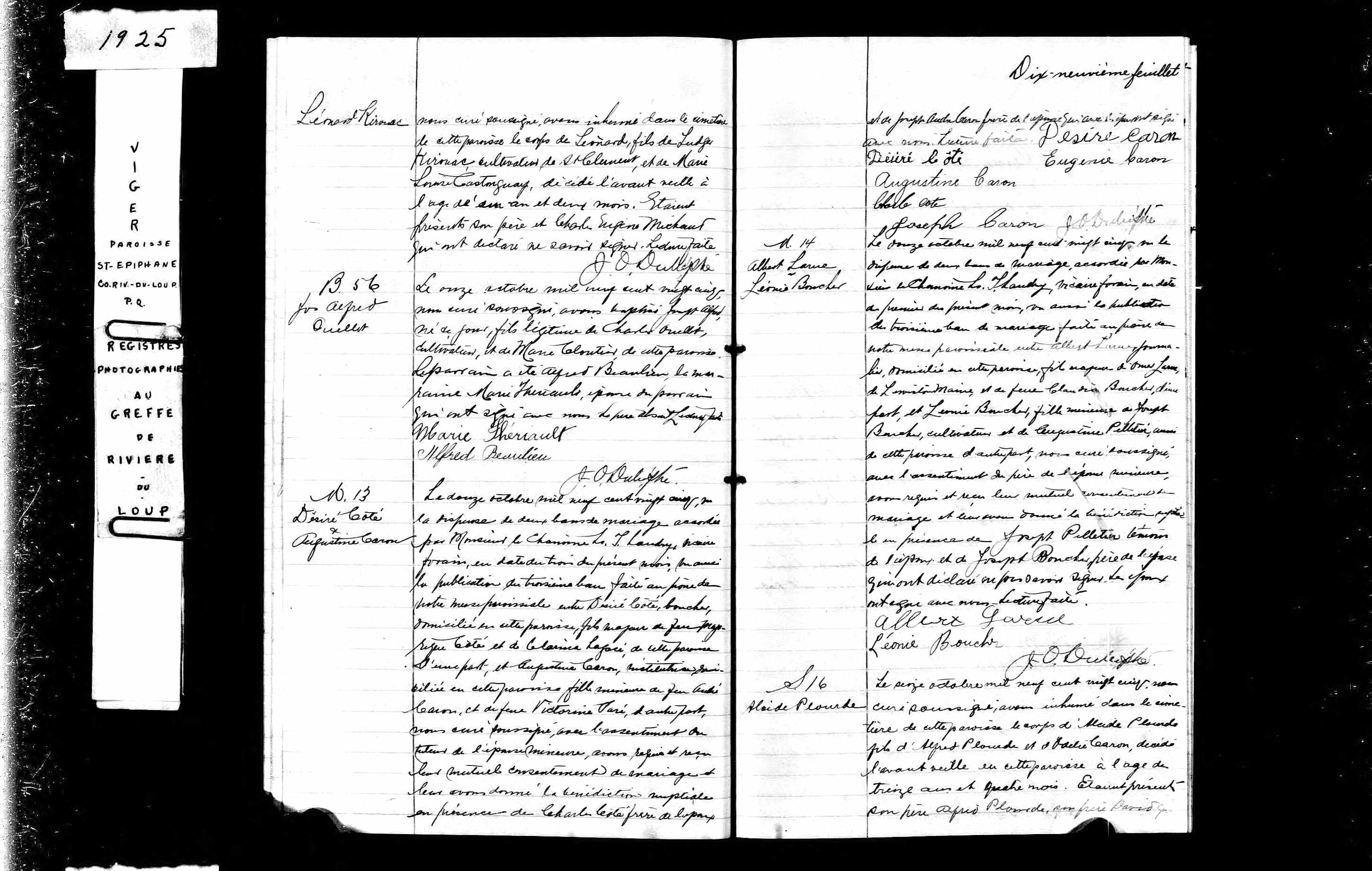  Acte de sépulture
