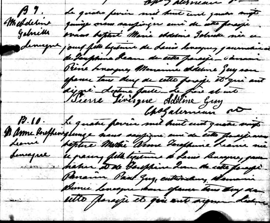 Acte de baptême