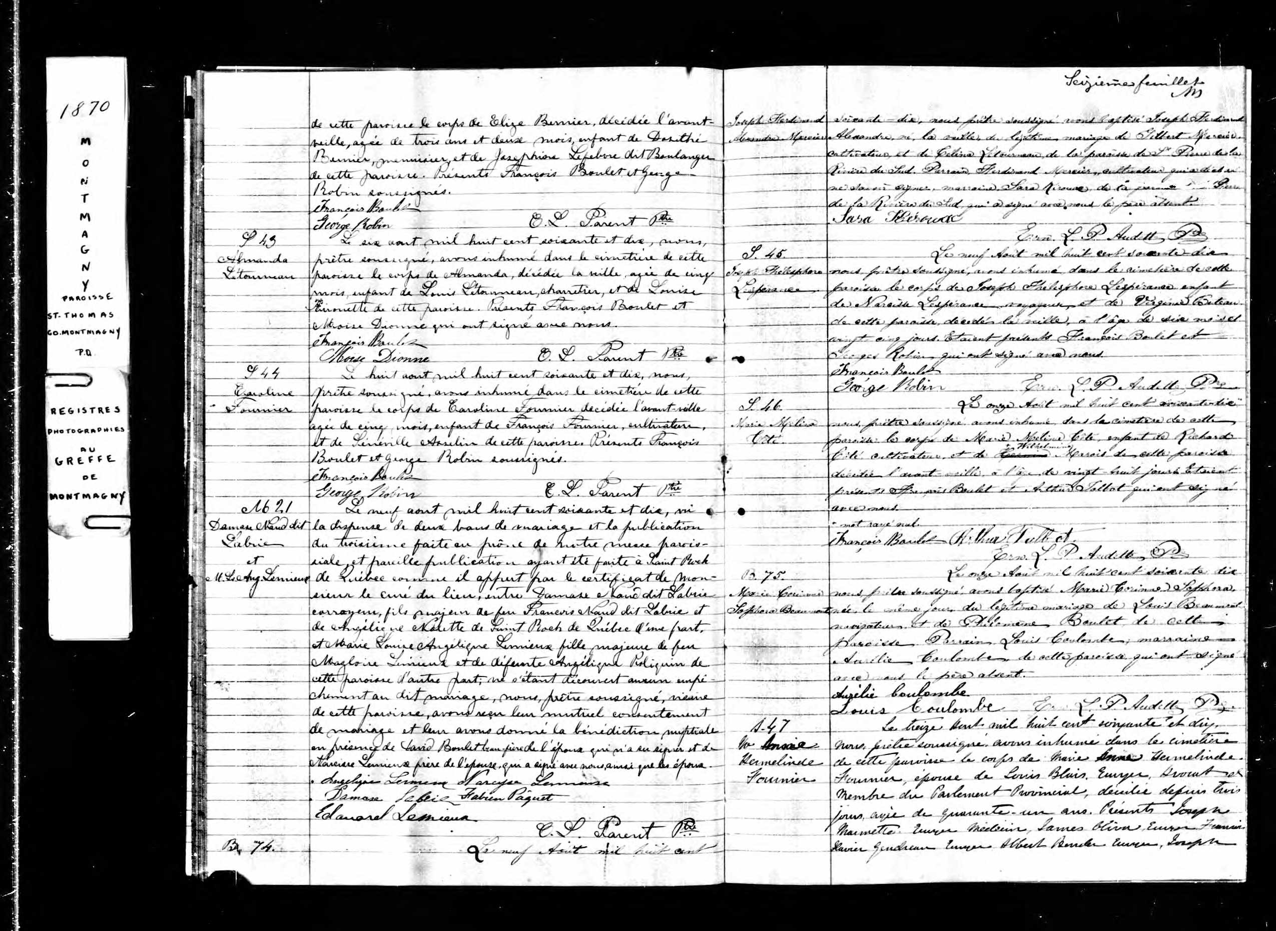 Acte de sépulture