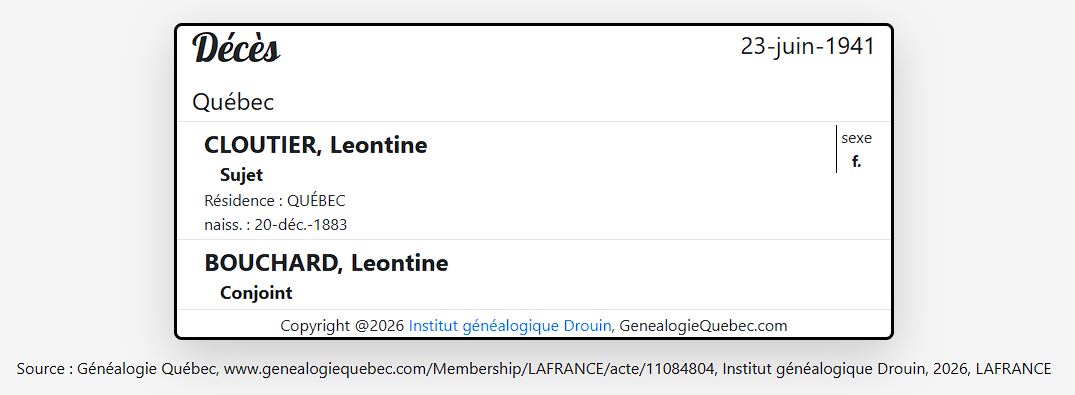 Mention du décès