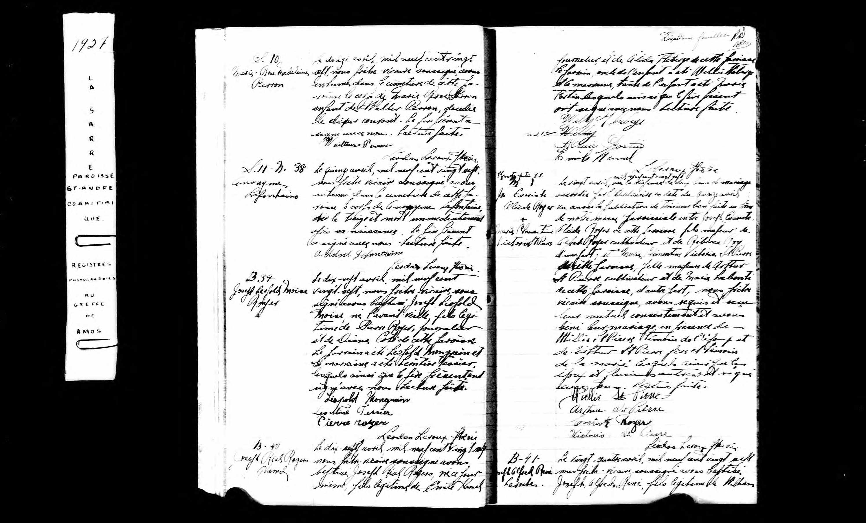 Acte de baptême Acte de baptême
