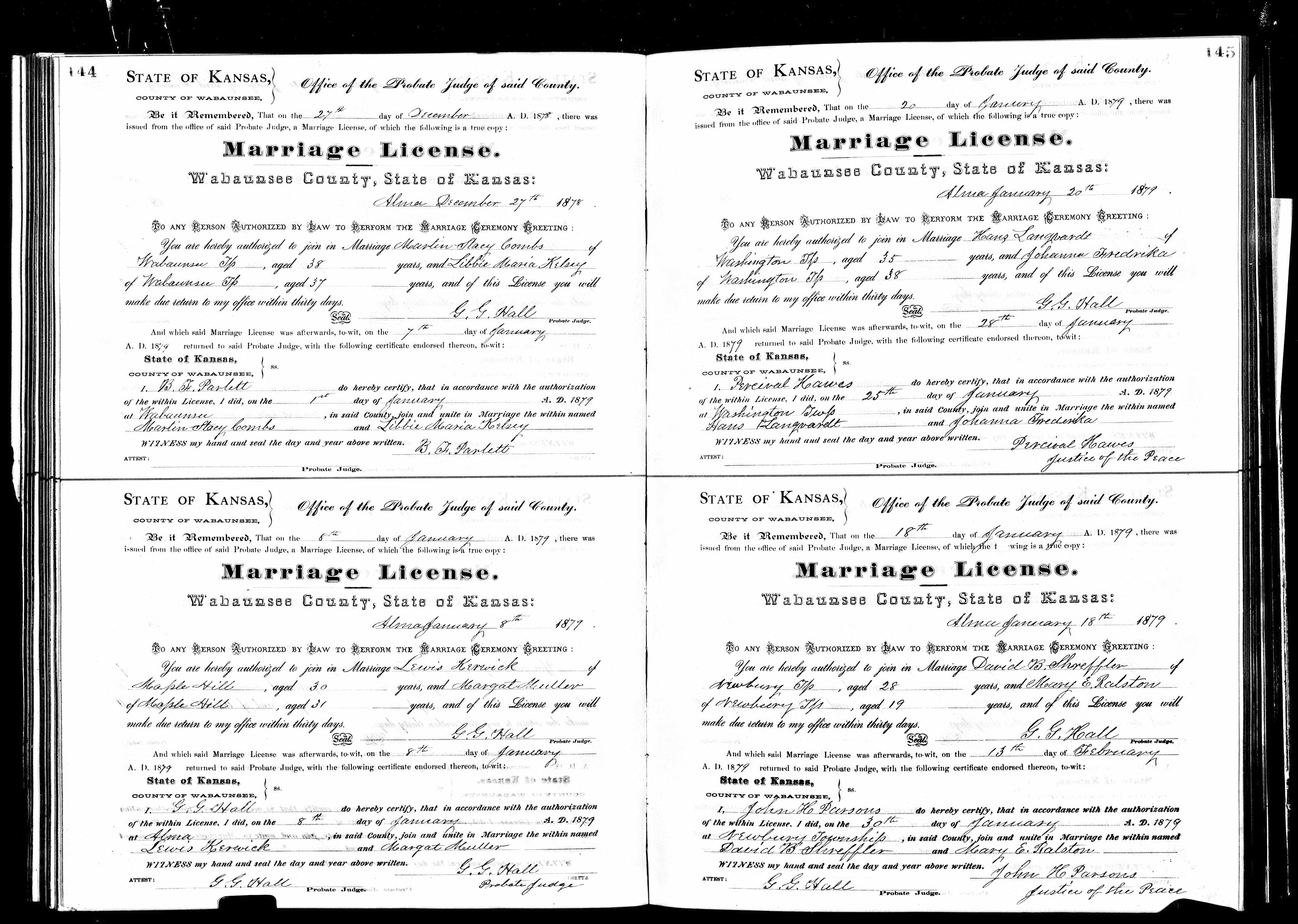 Enregistrement du mariage