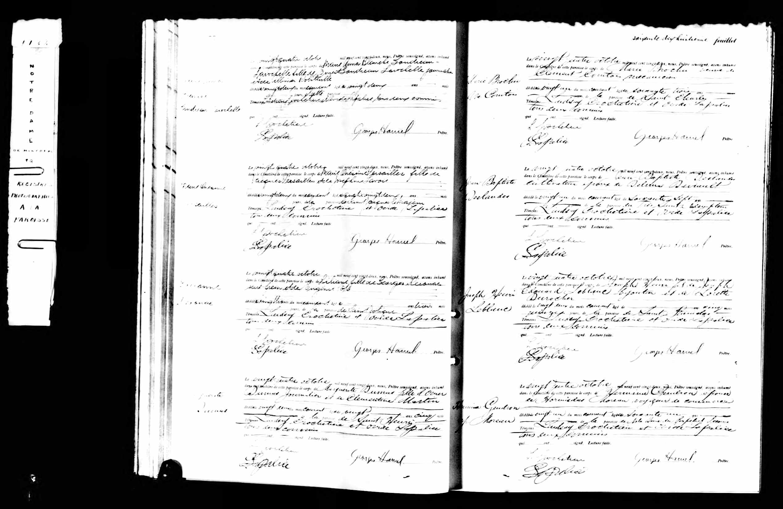 Acte de sépulture