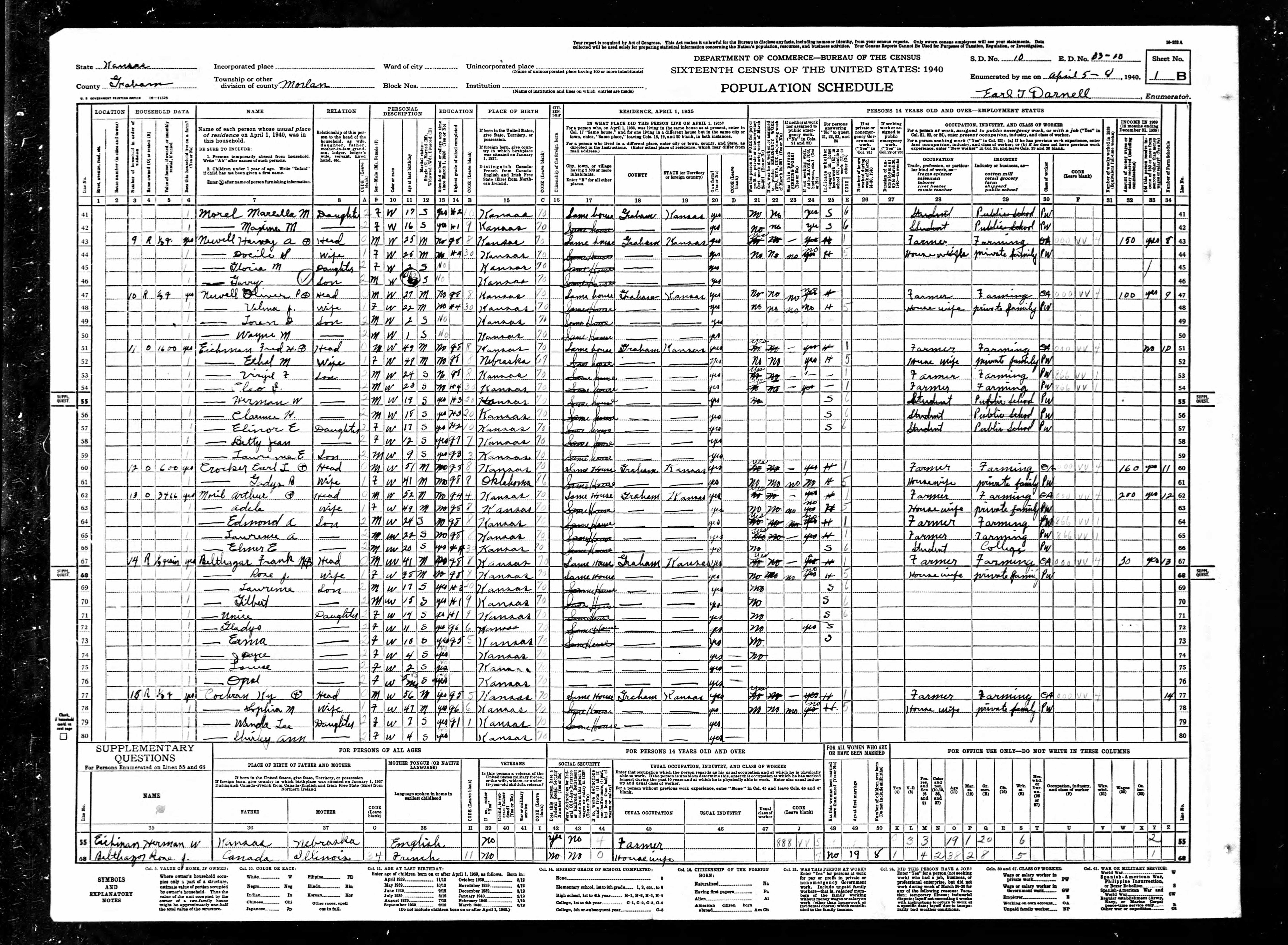 Recensement fédéral américain 1940